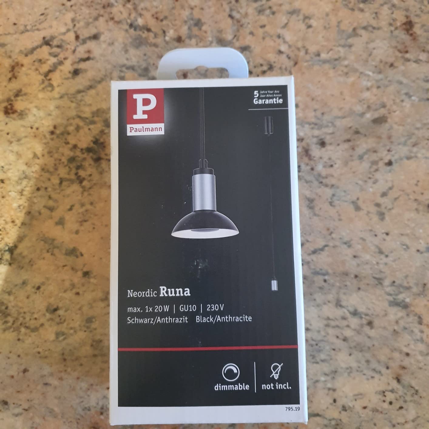 Paulmann Neordic Runa 79519 Pendelleuchte GU10 schwarz