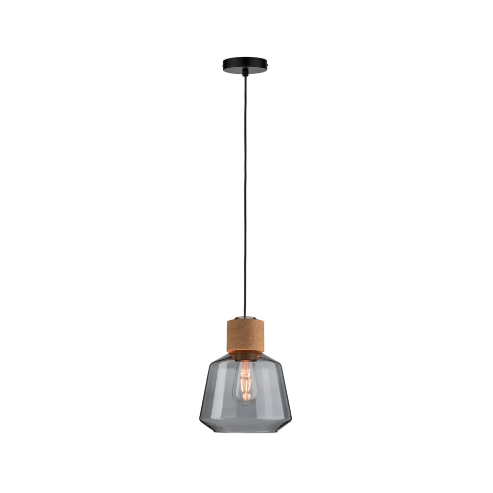 Paulmann Neordic Elia 79739 Pendelleuchte Rauchglas Kork