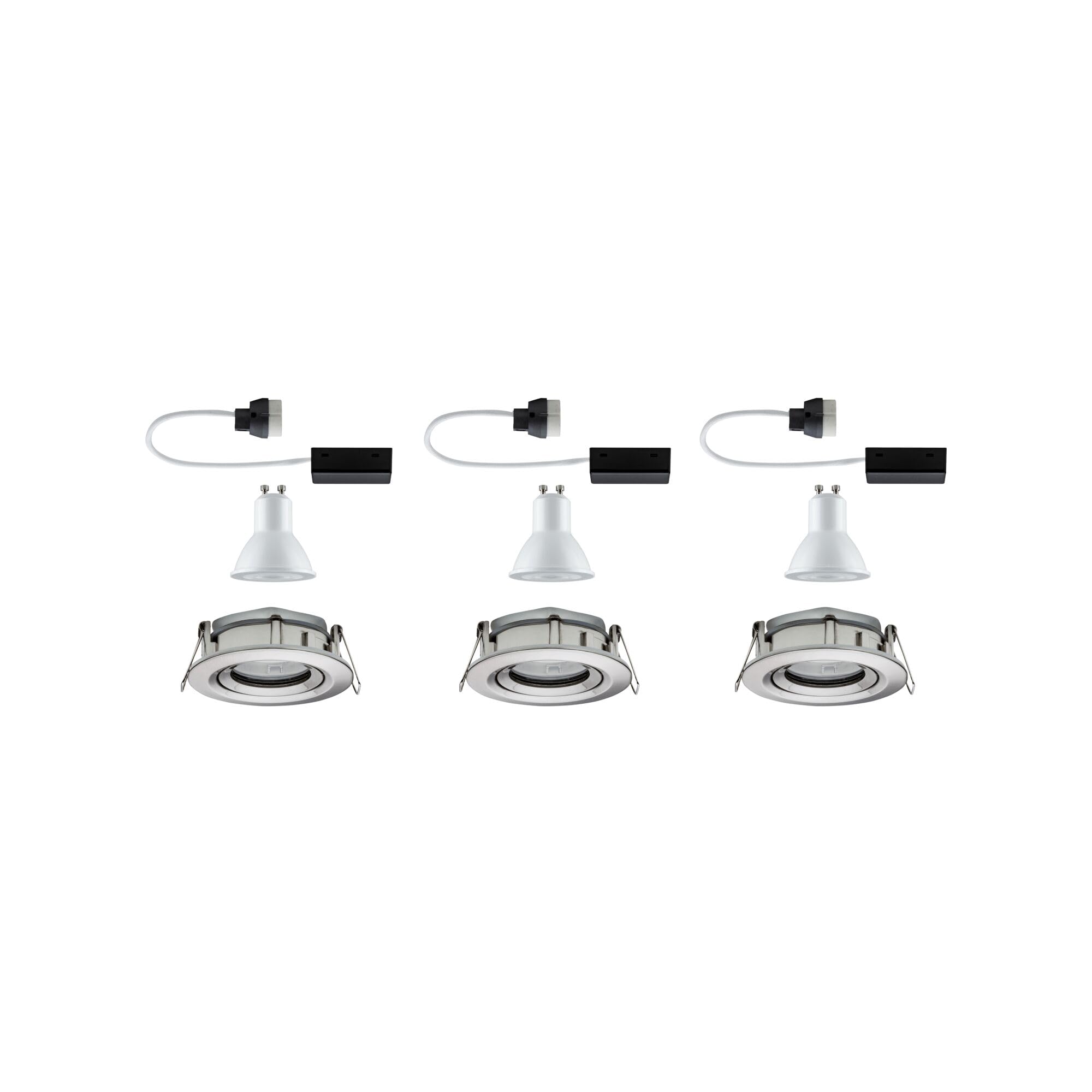 Paulmann EBL Einbaustrahler Set 3er IP65 GU10 eisen