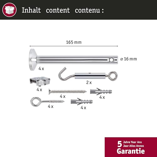 Paulmann Seilsystem 17834 Spann-Montage-Set Chrom 165mm