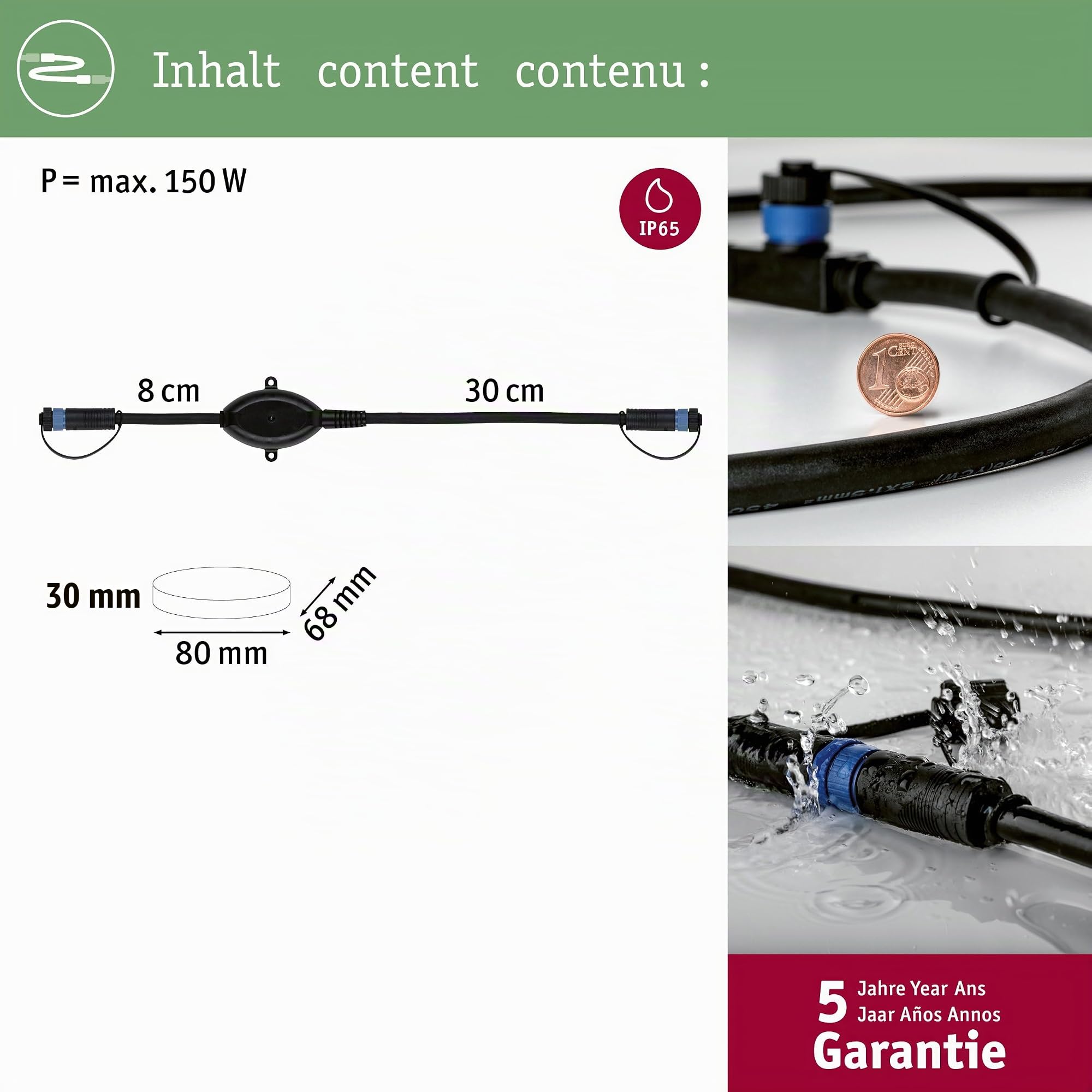 Paulmann 94587 Plug&Shine Sensor Dämmerungssensor IP67