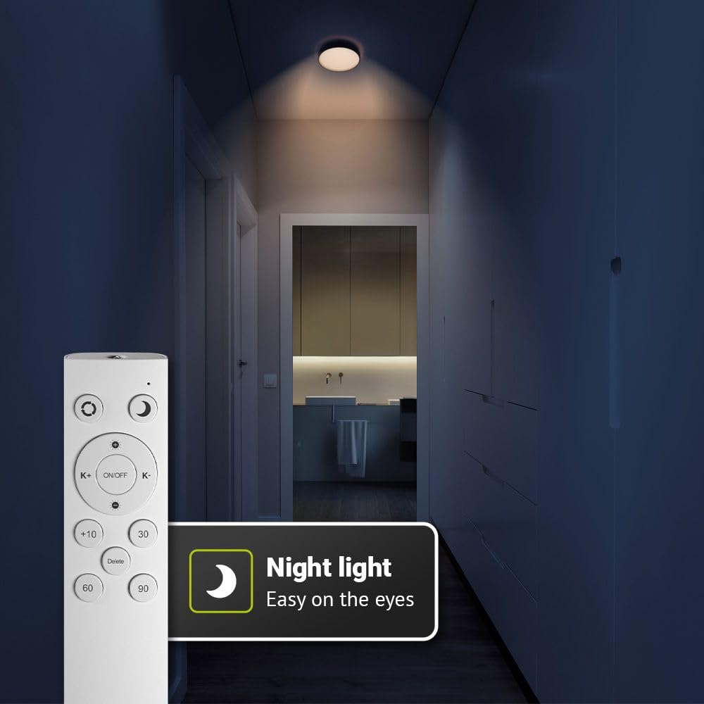 Hoftronic LED Deckenleuchte Weiß 35 cm IP44 dimmbar