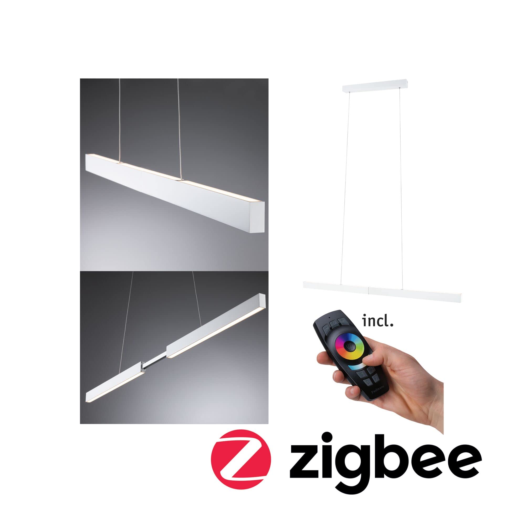 Paulmann 79889 Aptare Pendelleuchte weiß Zigbee dimmbar
