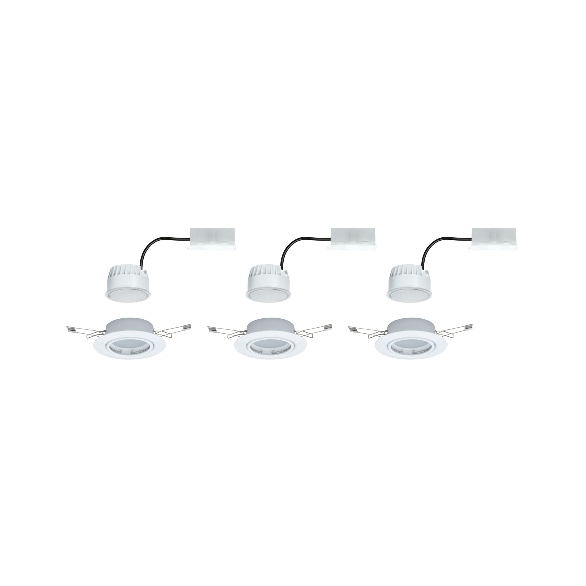 Paulmann Base Coin Einbaustrahler Weiß 3er-Set warmweiß