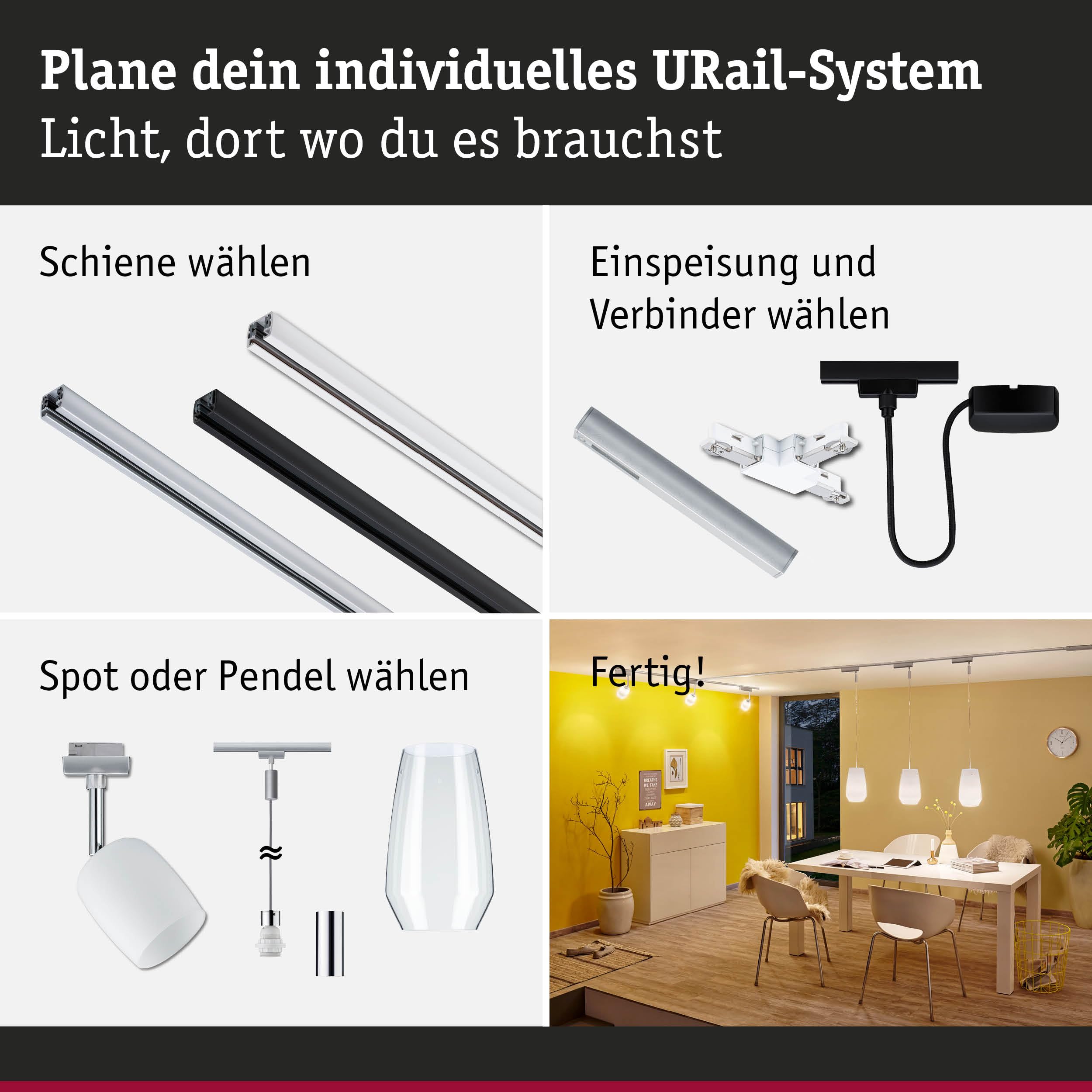 Paulmann URail 95676 Schienenadapter Zigbee 3.0 Chrom matt smart