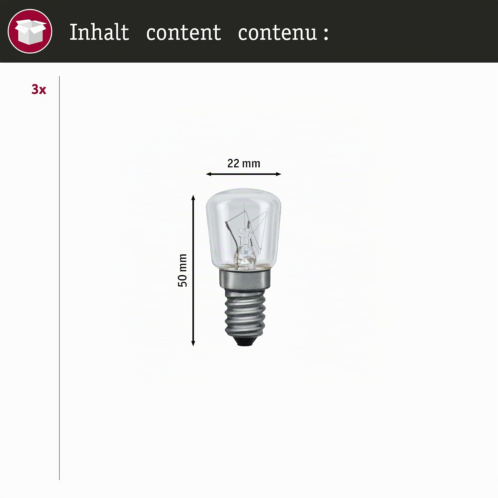 Paulmann 5286 Backofenlampe E14 15W 3er Set klar