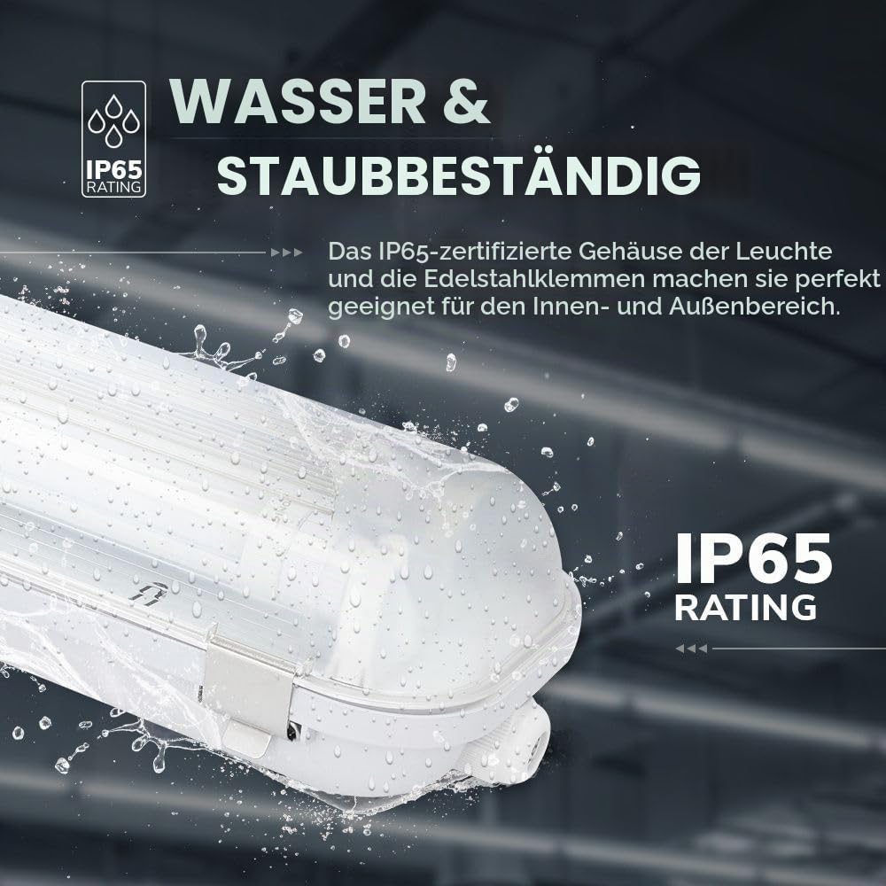Hoftronic Feuchtraumleuchte 60cm 4000K IP65 18W