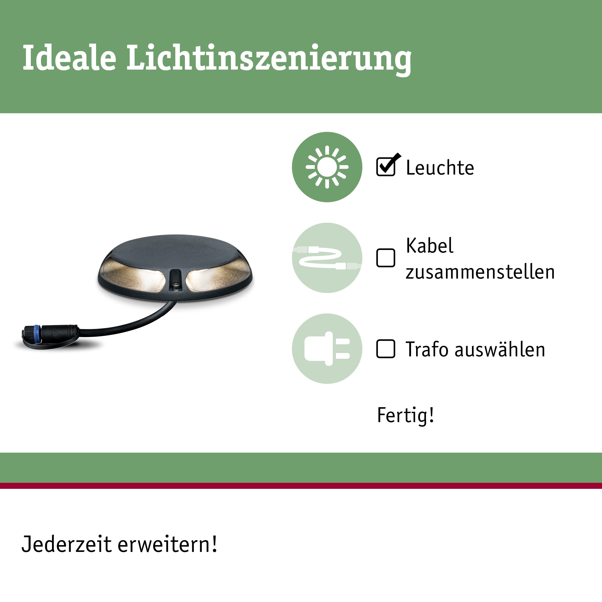 Paulmann 93920 Plug&Shine Bodenleuchte befahrbar 3W