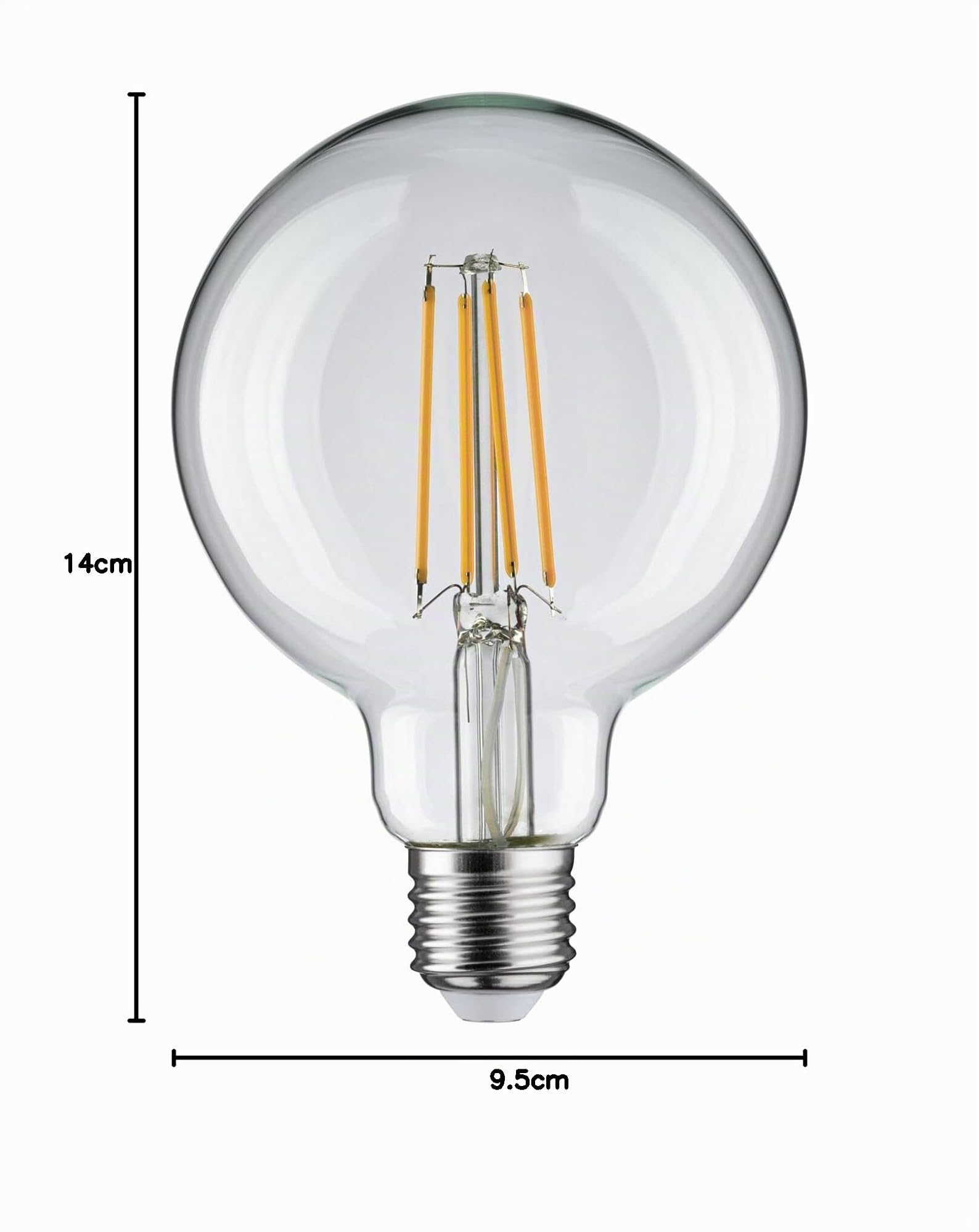 Paulmann 28957 Globe Filament G95 LED Lampe opal warmweiß