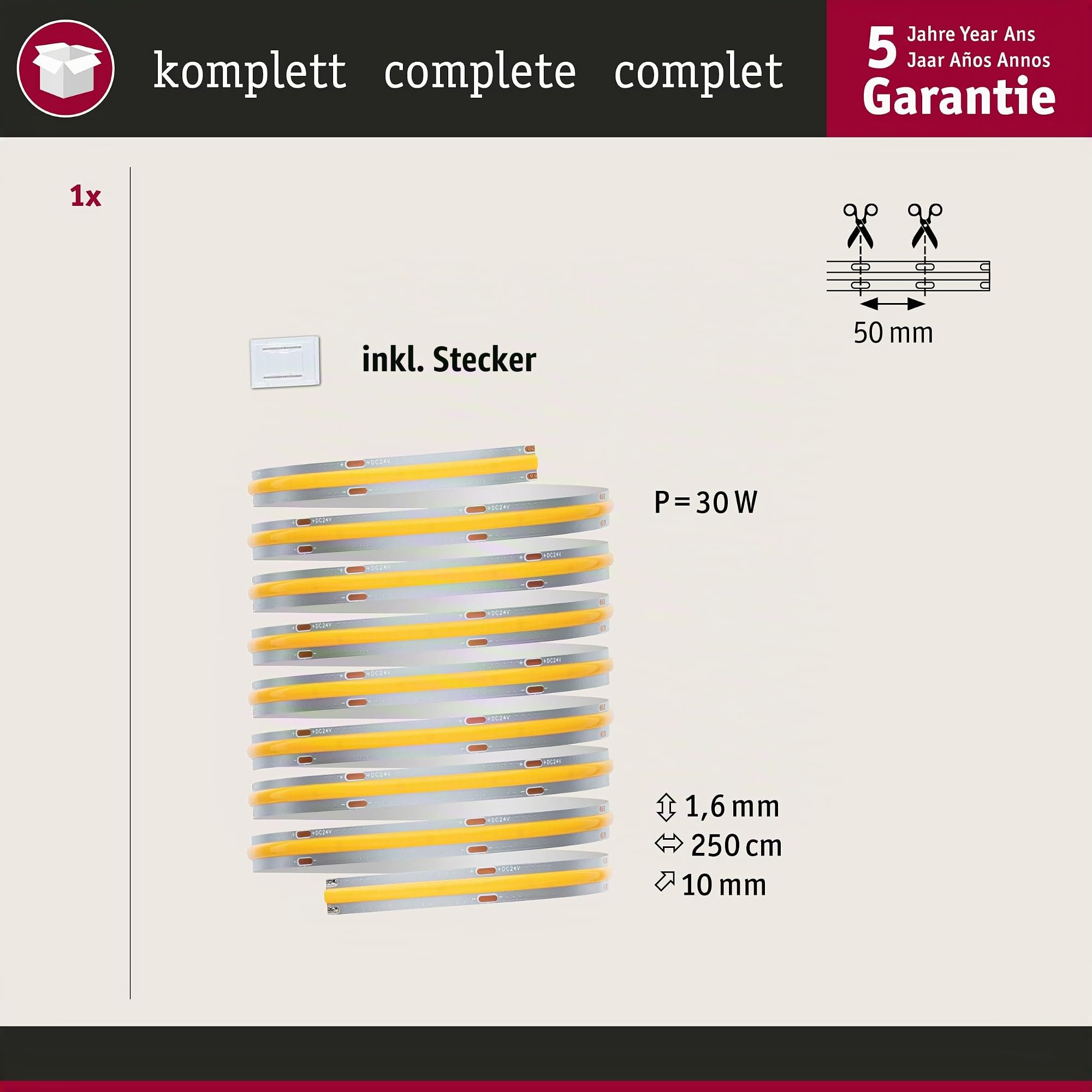 Paulmann MaxLED 1000 LED-Streifen 2,5m 2700K dimmbar