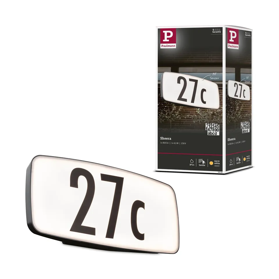 Paulmann Sheera 94506 Außenleuchte Sensor warmweiß