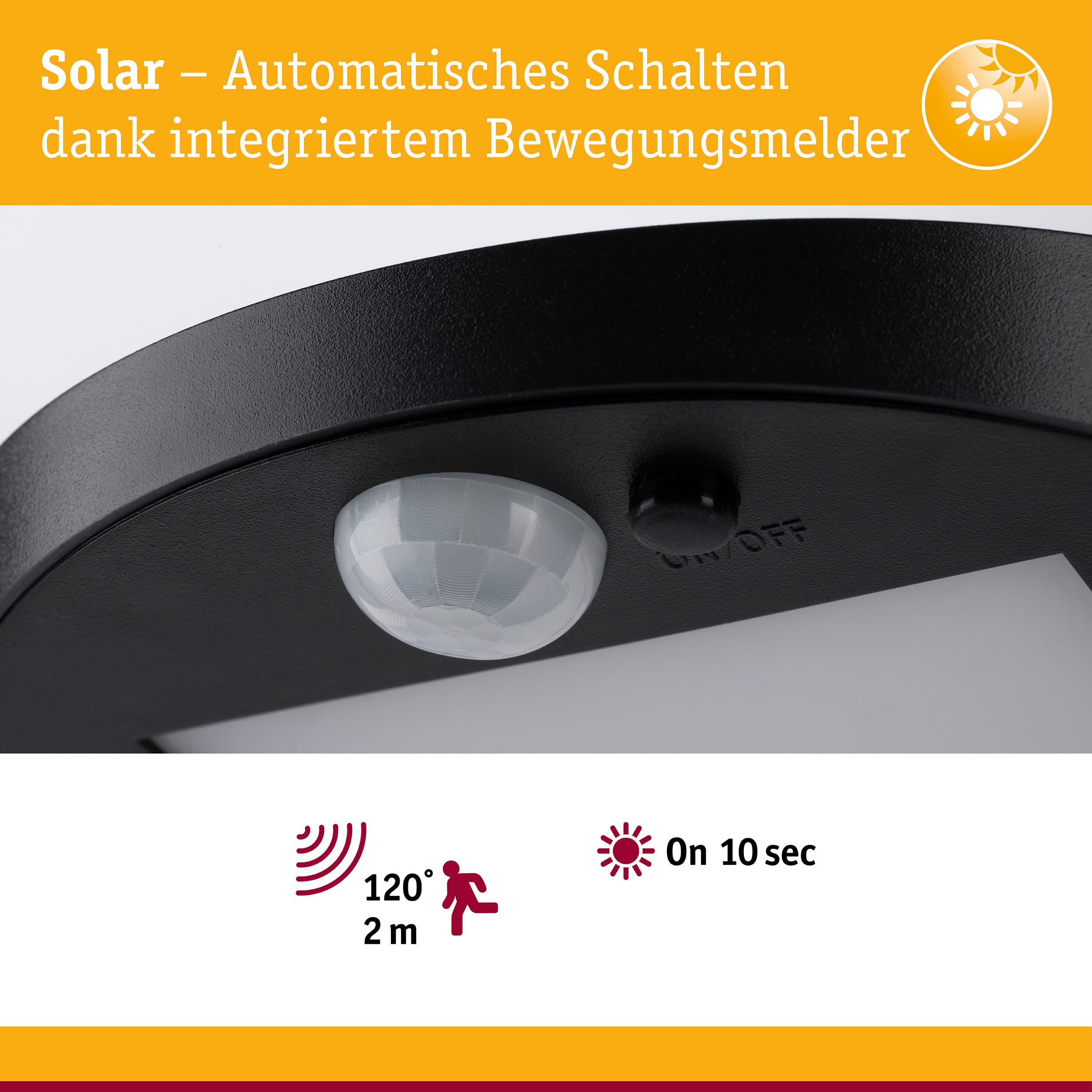 Paulmann Ryse 94246 Solar Wandleuchte Anthrazit 3000K