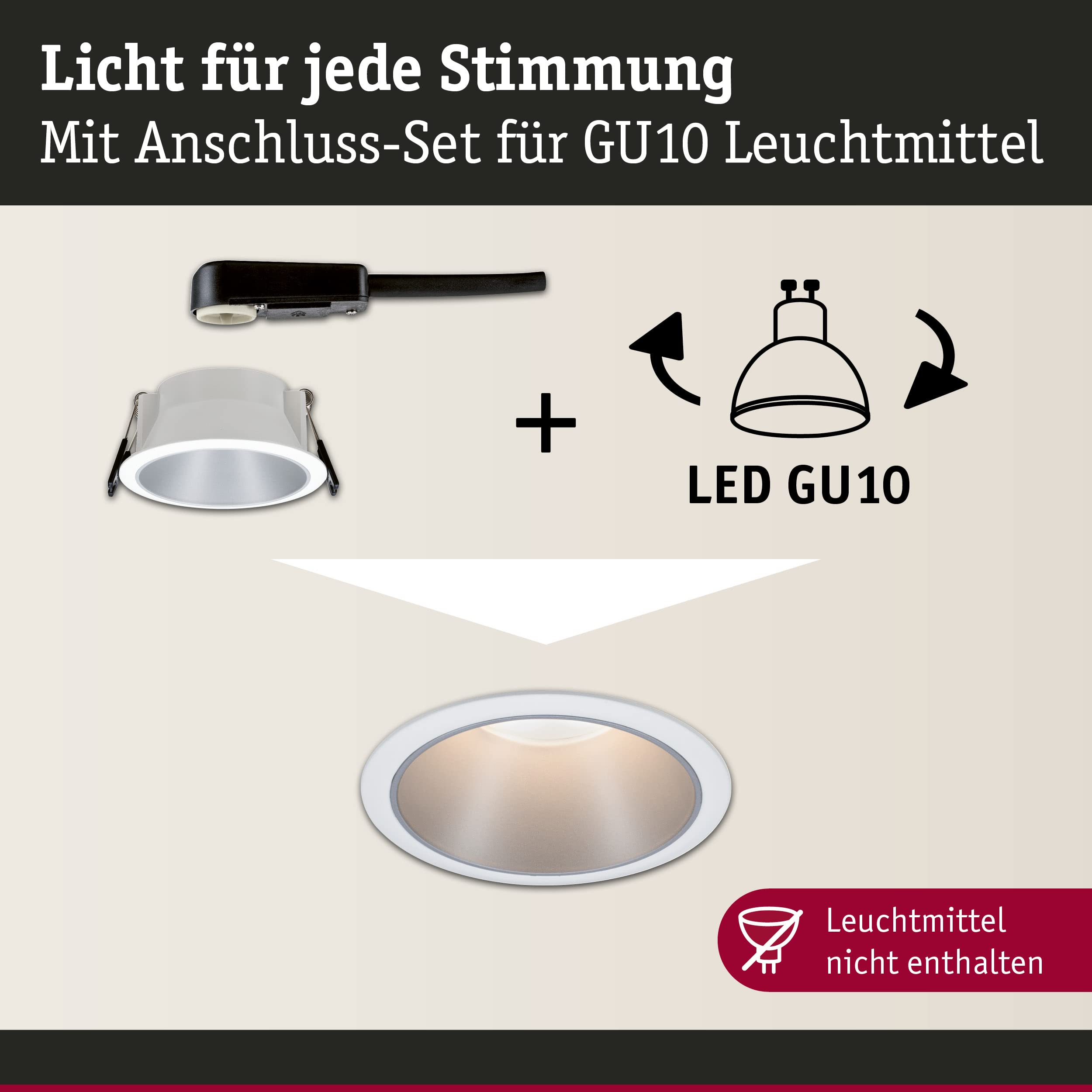 Paulmann Cole 93398 Einbaustrahler GU10 weiß matt rund