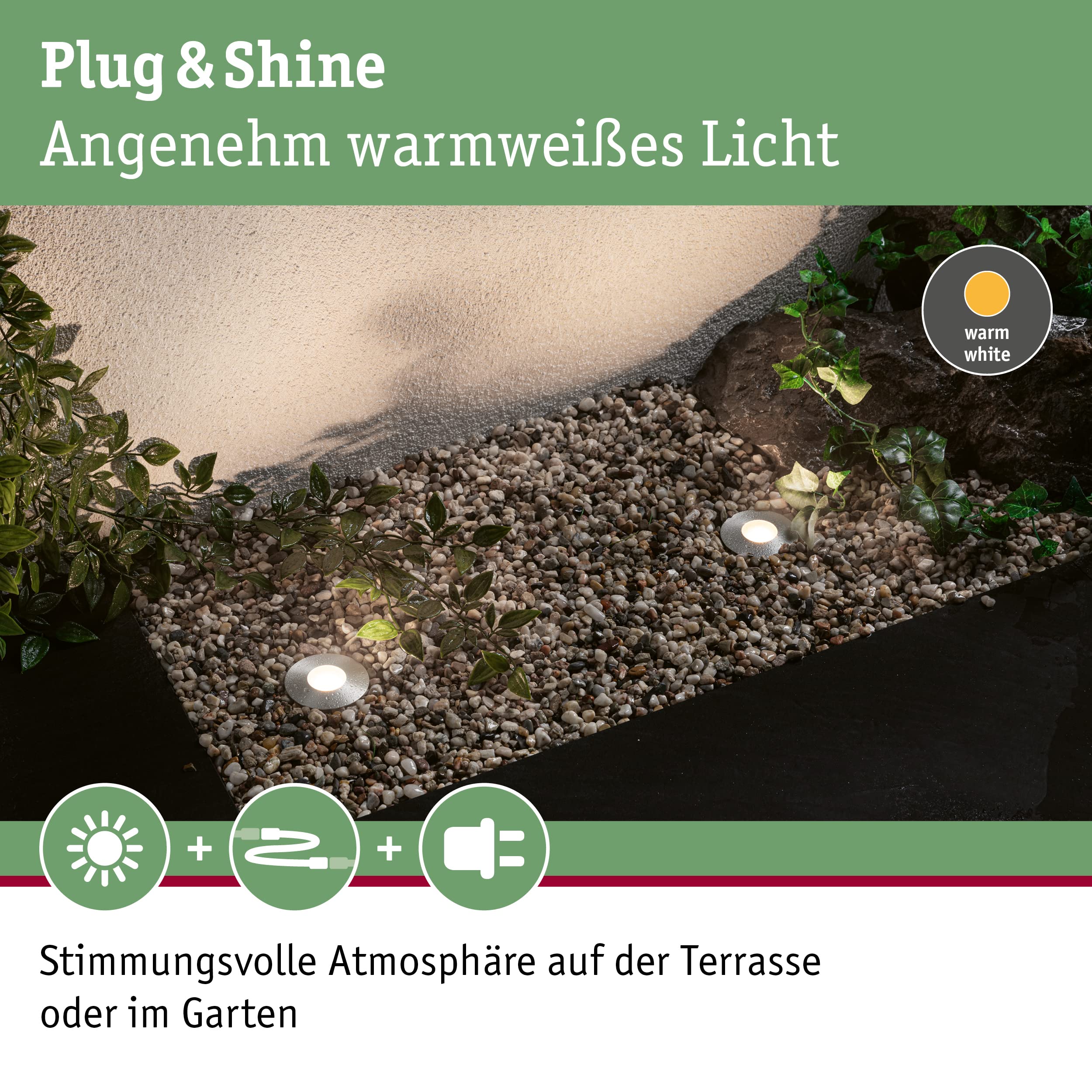 Paulmann Plug & Shine Floor Mini Bodenspot 3er-Set IP67