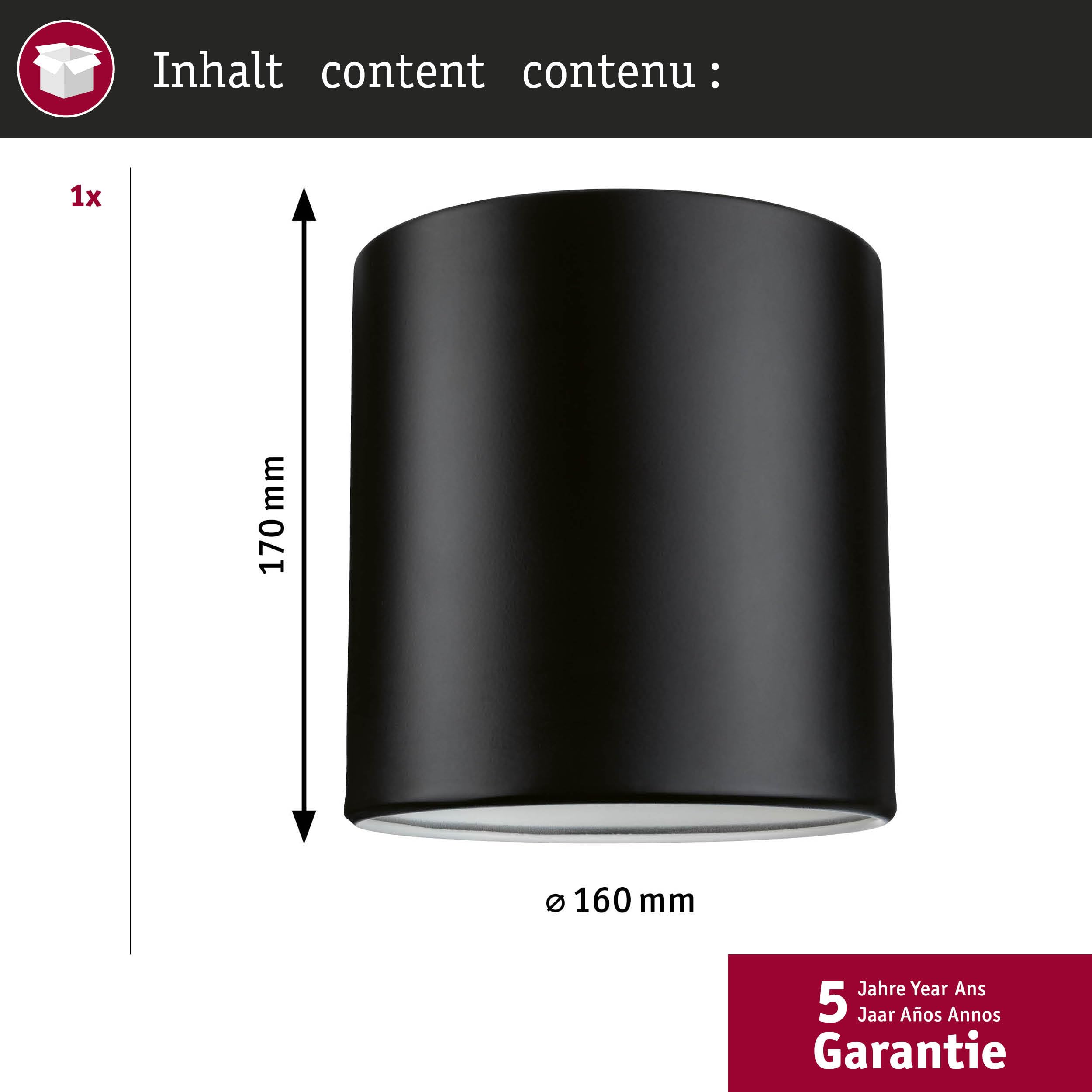 Paulmann URail Schirm Tallis 2Easy 160mm schwarz matt Metall