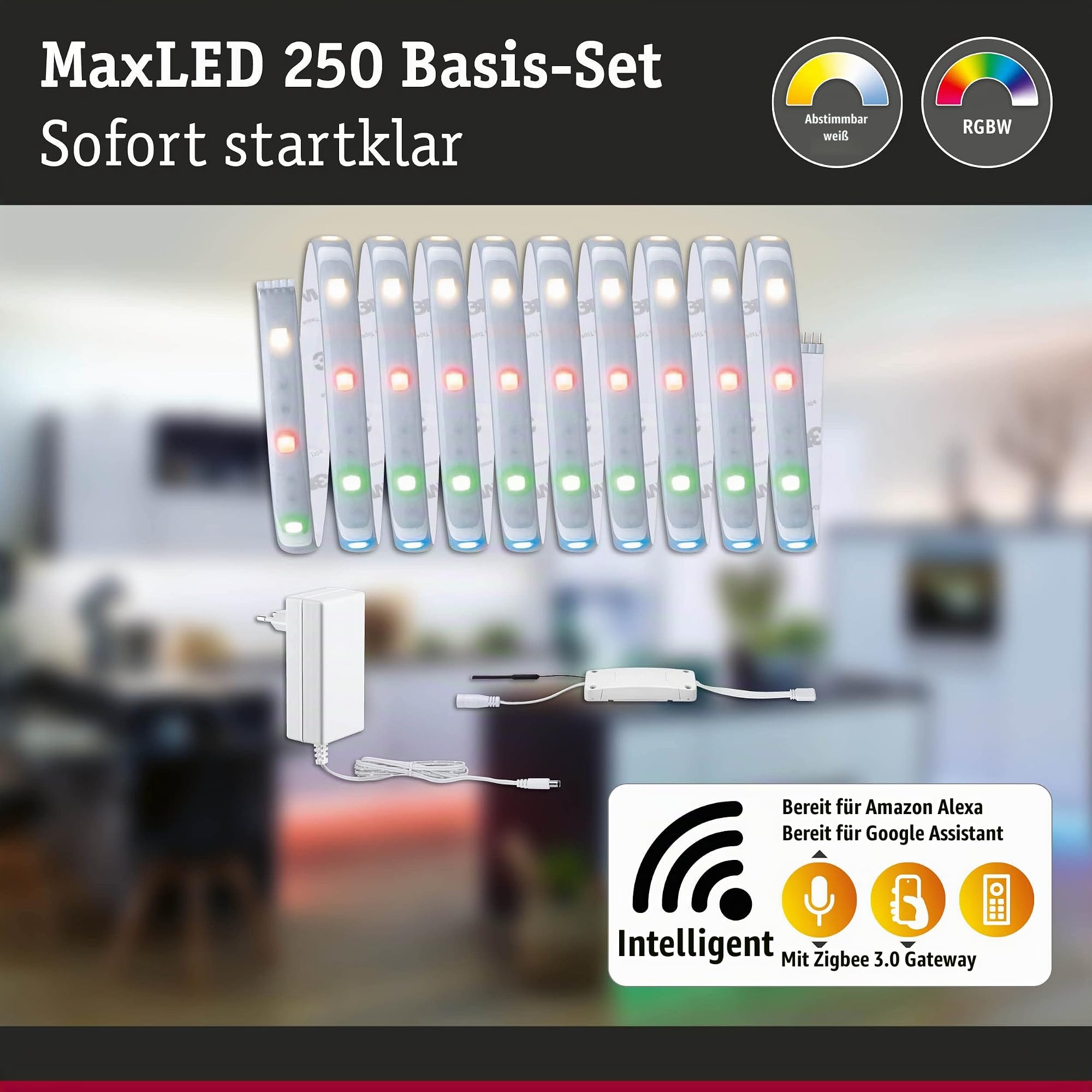Paulmann MaxLED 78866 Stripe Basisset 3m RGBW Zigbee IP44