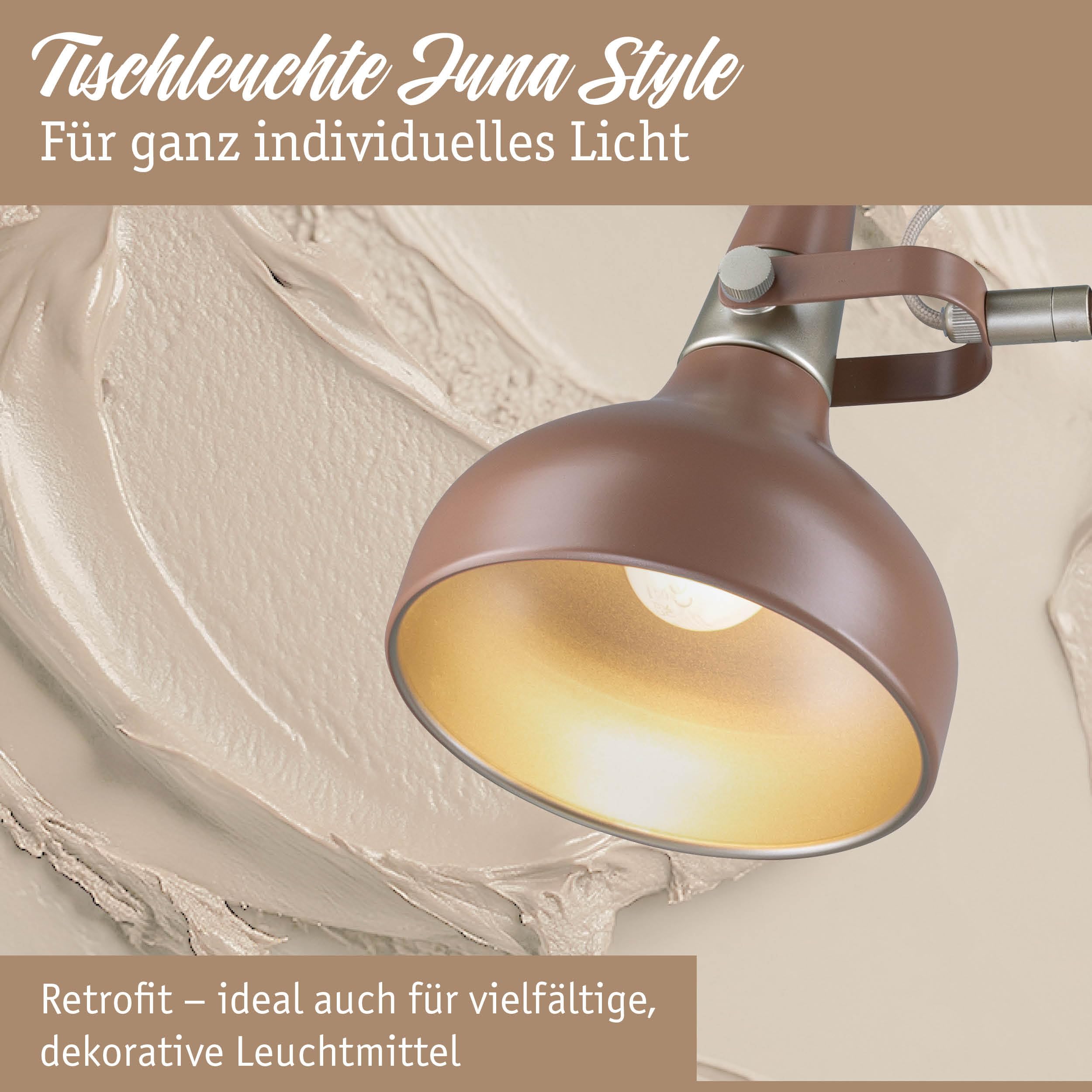Paulmann Juna 77067 Tischleuchte Nougat E14