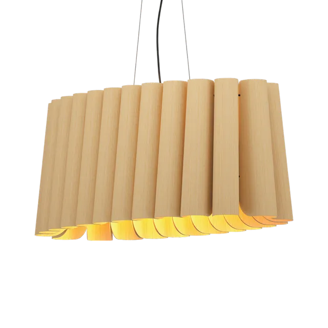 Bruck Renata Oval Pendelleuchte Holz Akustik