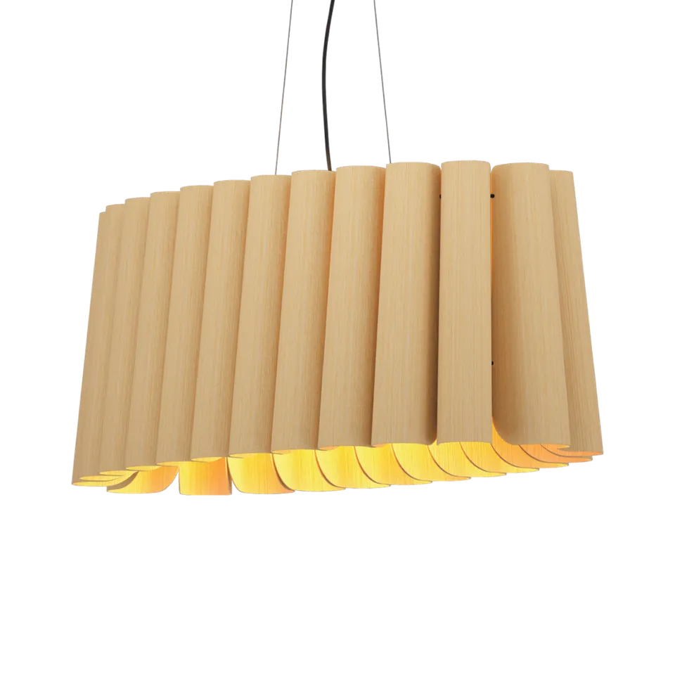 Bruck Renata Oval Pendelleuchte Holz Akustik