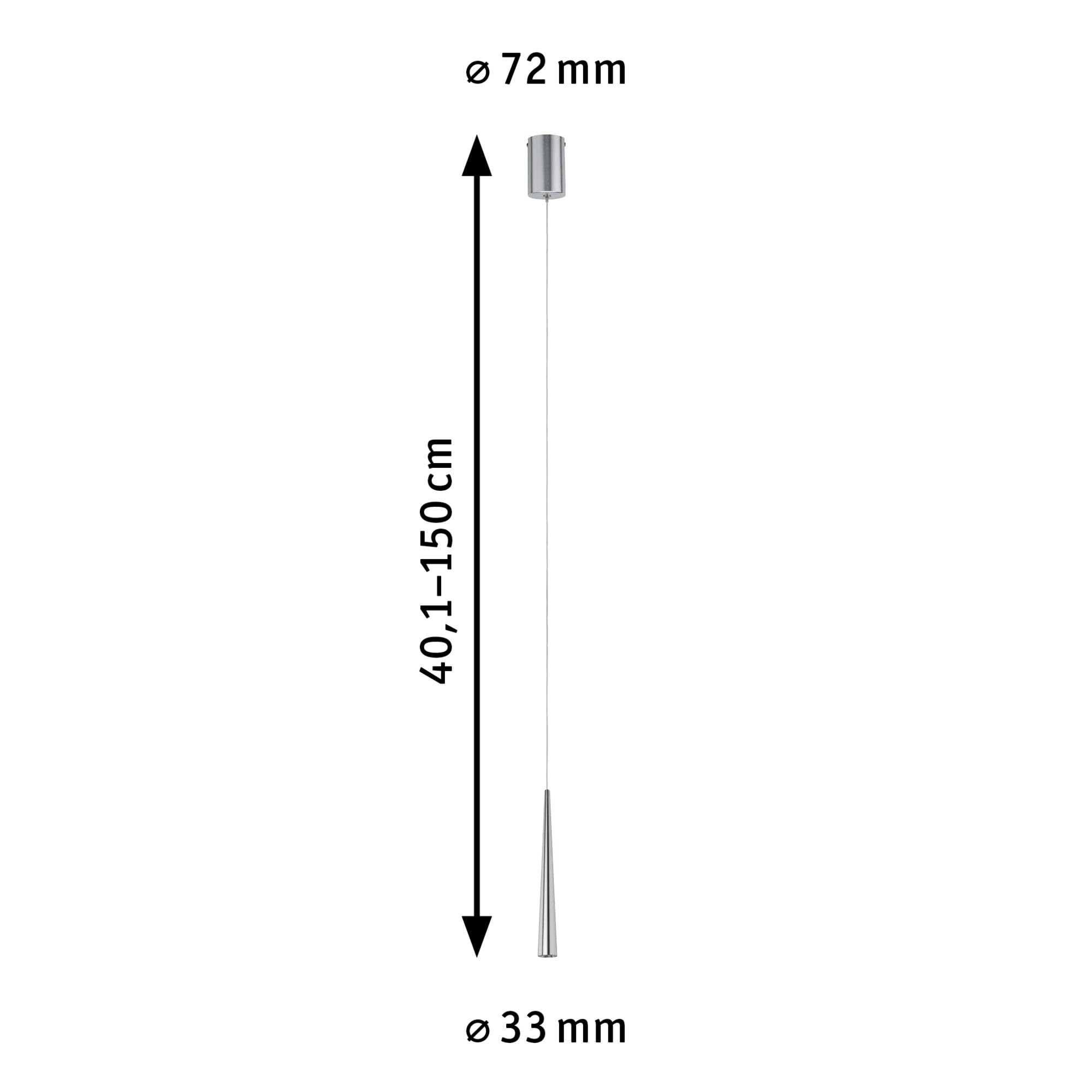 Paulmann Gutta 709.29 Pendelleuchte Alu 7W 2700K