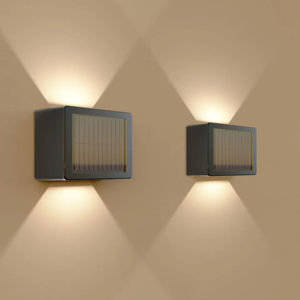 Hoftronic Louis Solar Wandleuchte 2er Set IP65