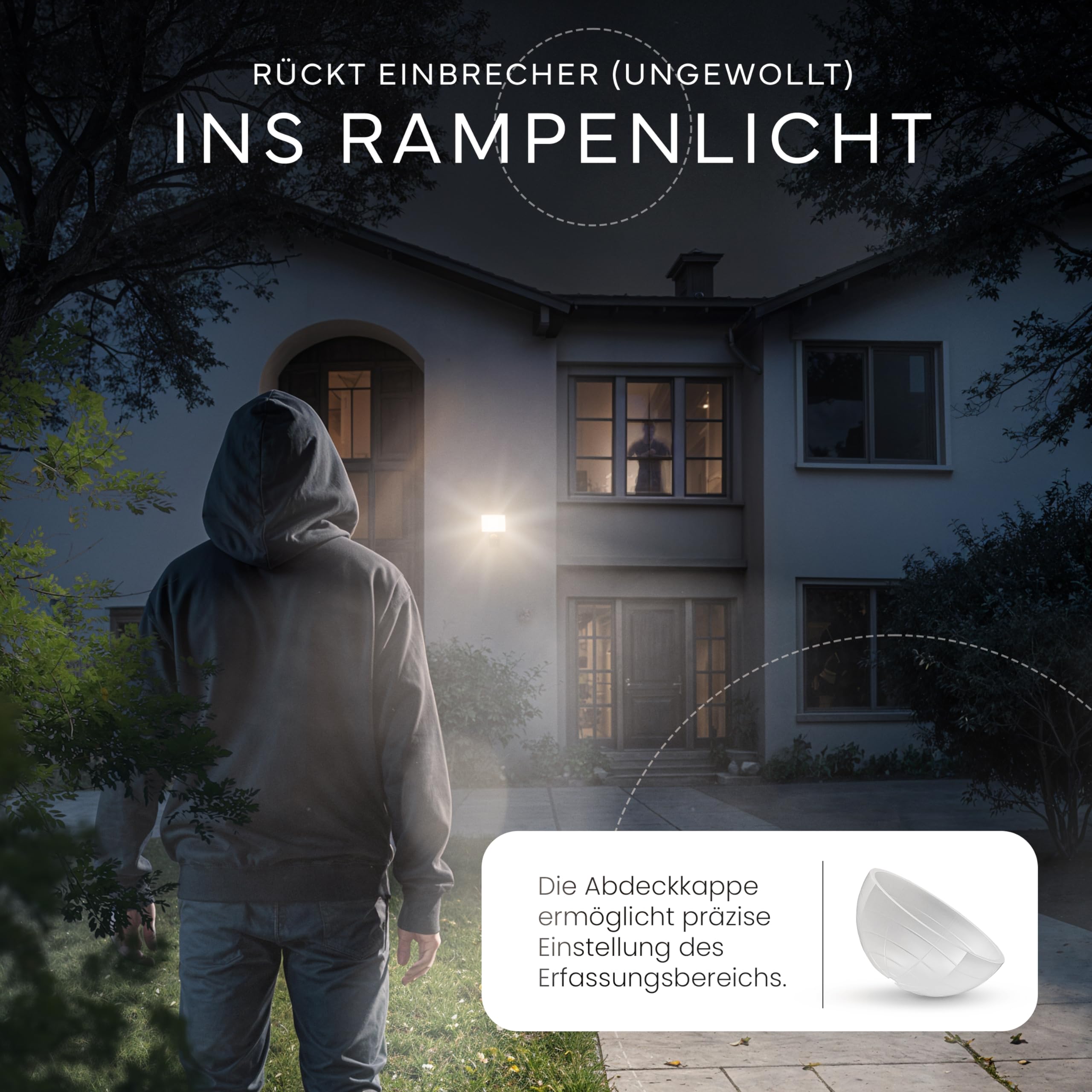 MATO Lumax LED-Strahler 30W mit Bewegungsmelder anthrazit