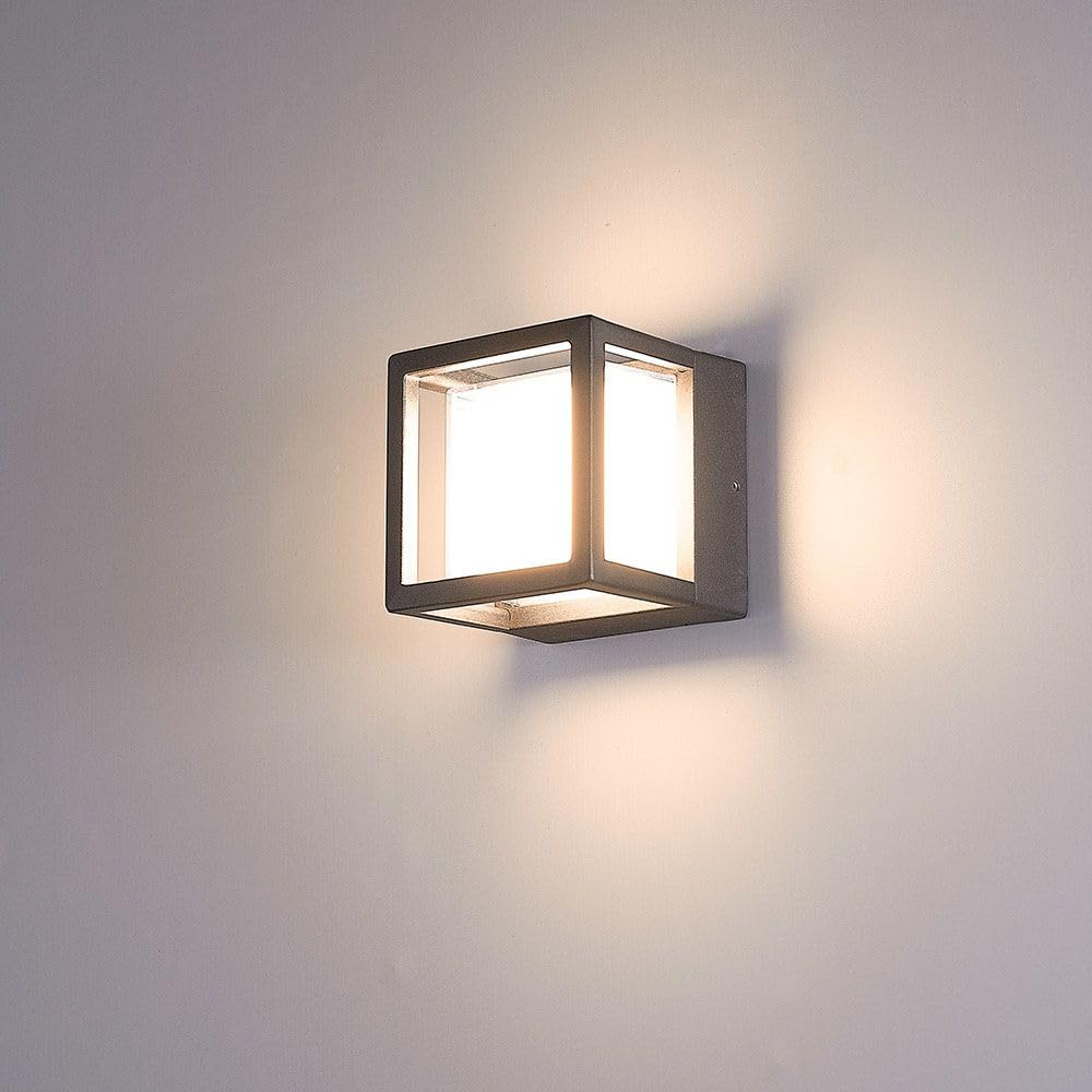 Hoftronic Pia LED Wandleuchte schwarz 3000K IP54