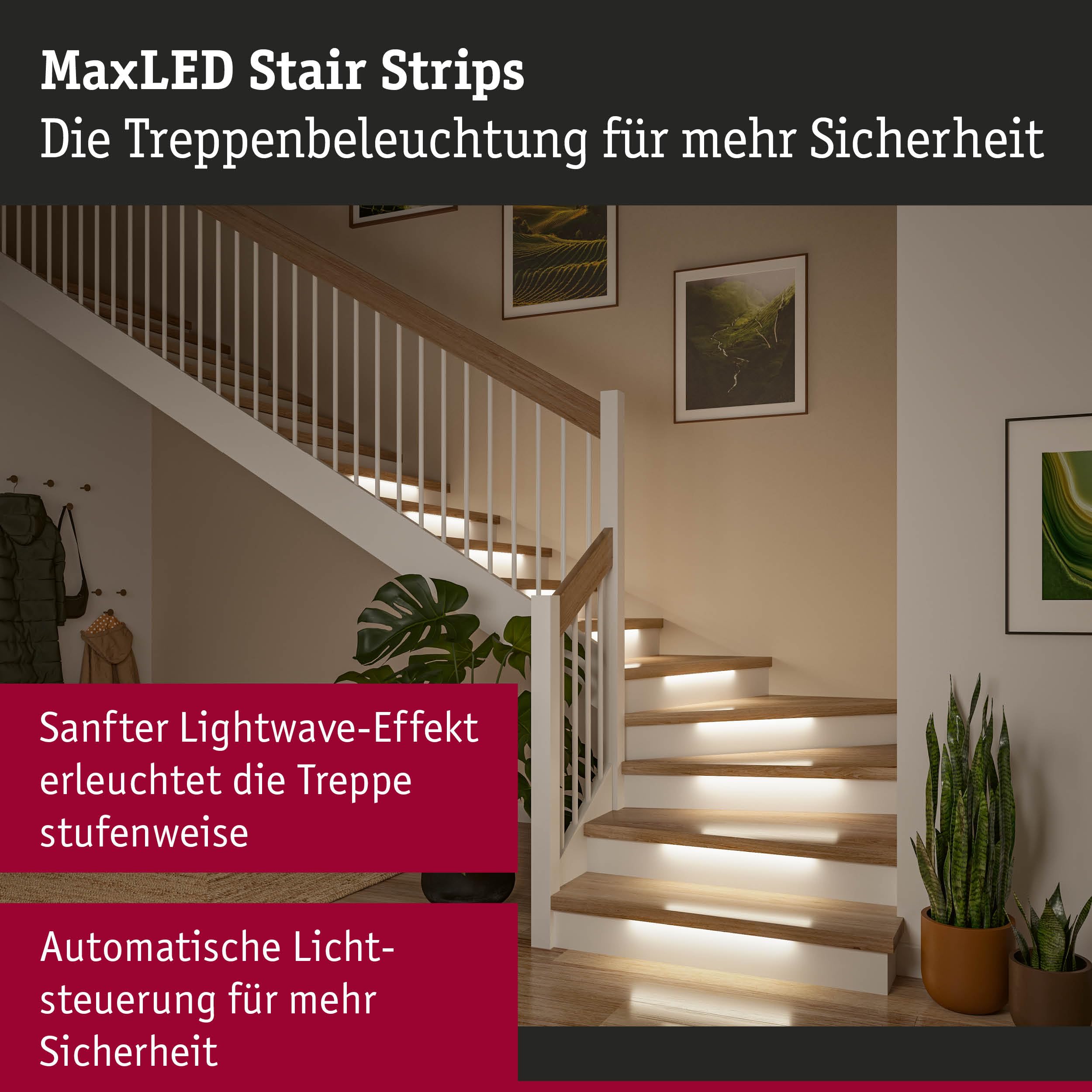 Paulmann MaxLED Stair 71218 LED Strip Erweiterung 0,5m warmweiß