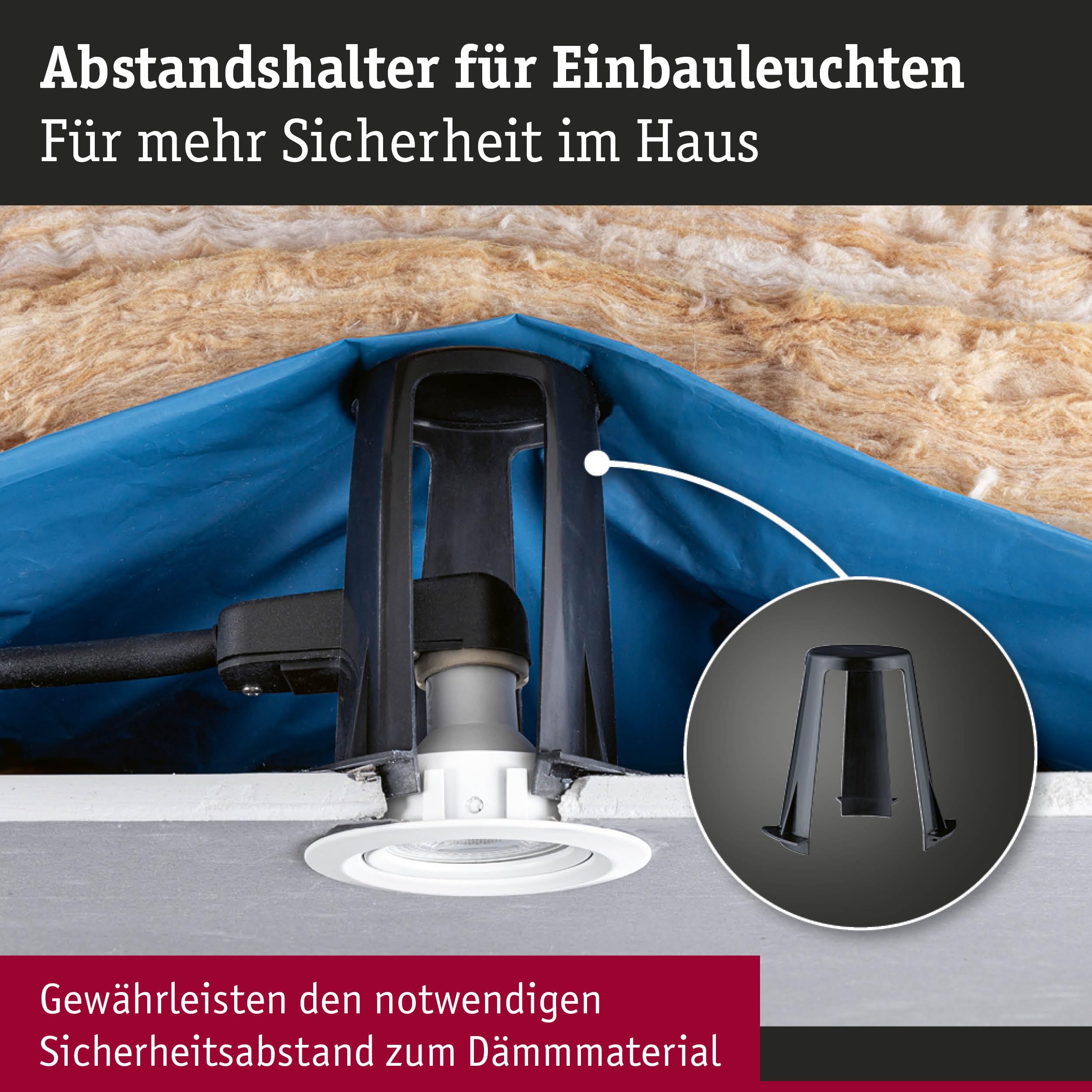 Paulmann 92402 Abstandshalter Einbauspot 20er-Set schwarz