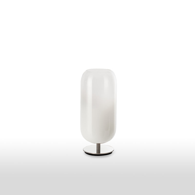 Artemide Gople Mini Tischleuchte Glas Weiß Rauch