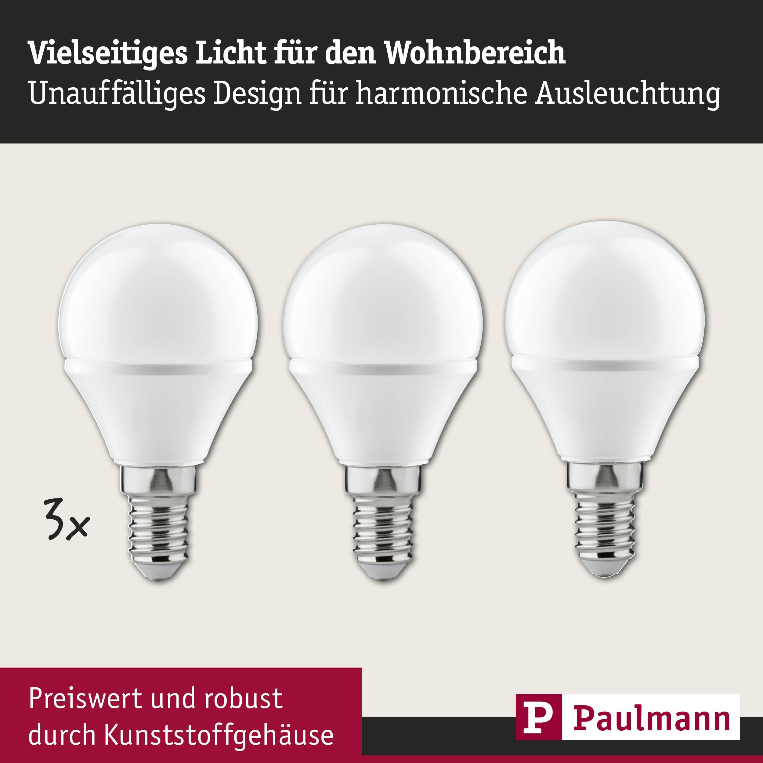 Paulmann 28427 LED-Tropfen E14 3 Stück warmweiß