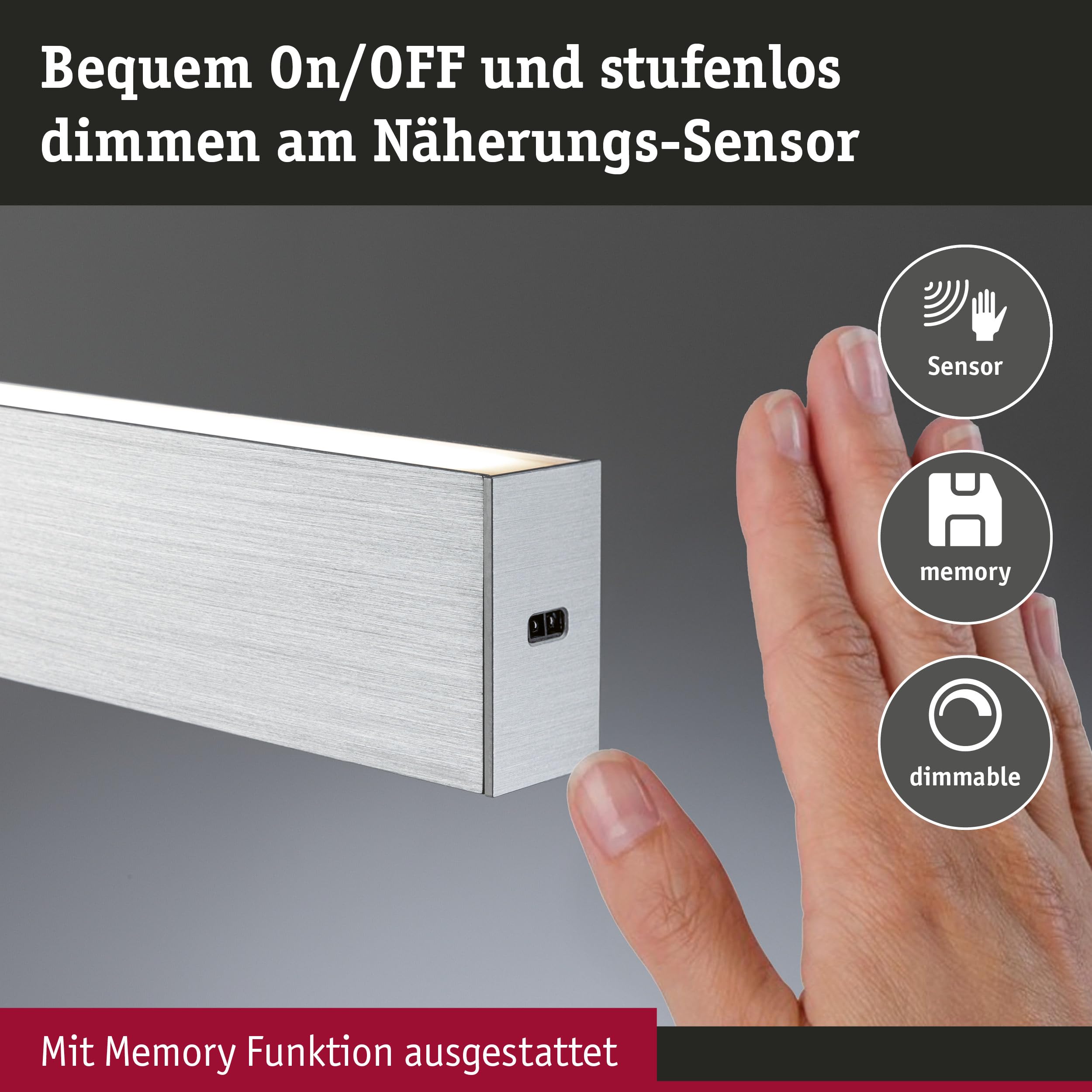 Paulmann Aptare 76988 Pendelleuchte Touchless Alu 2050lm warmweiß