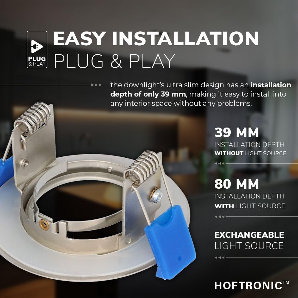 Hoftronic LED Einbaustrahler Edelstahl 6er 6000K IP64