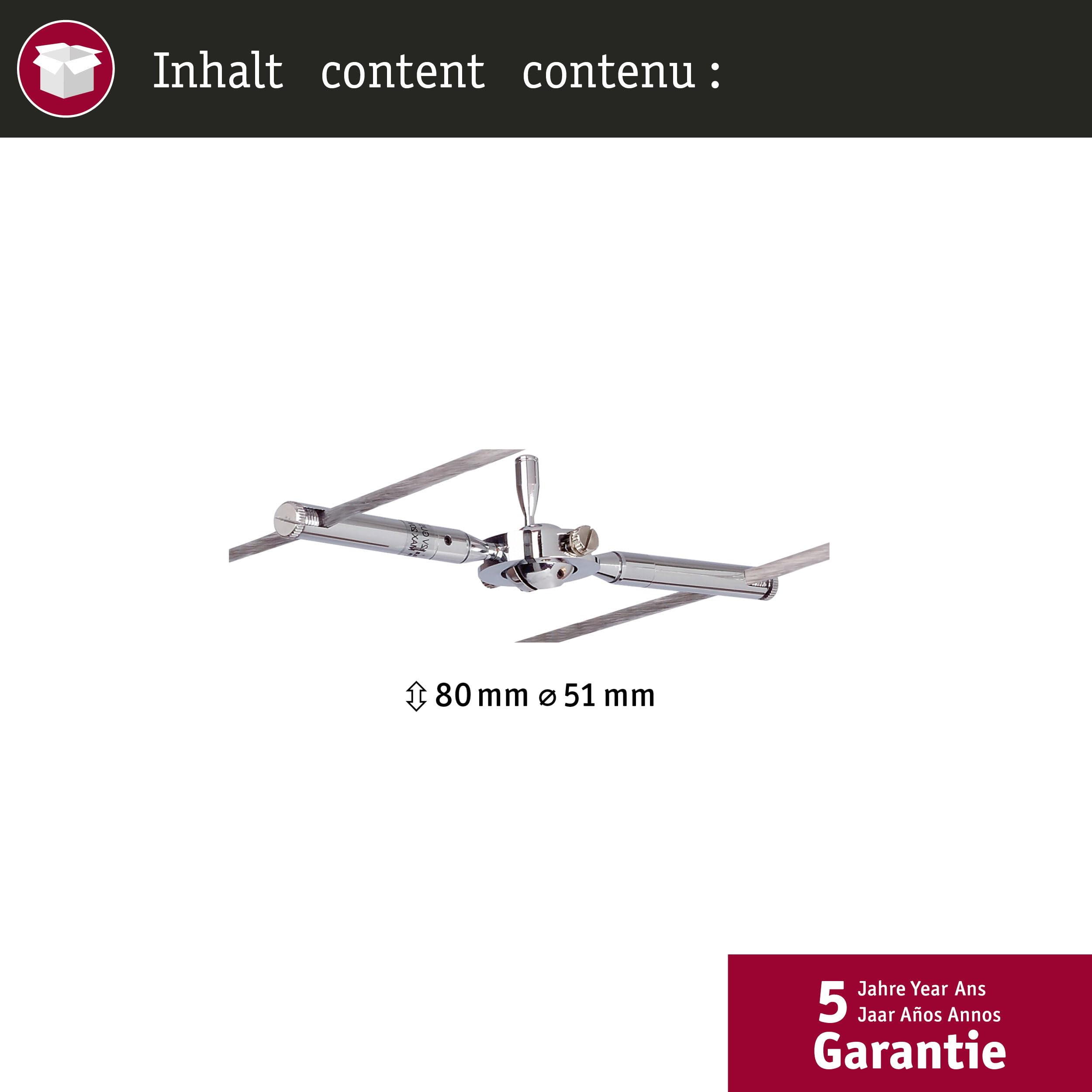 Paulmann Togo 94147 Seilsystem-Spot Chrom GU5,3