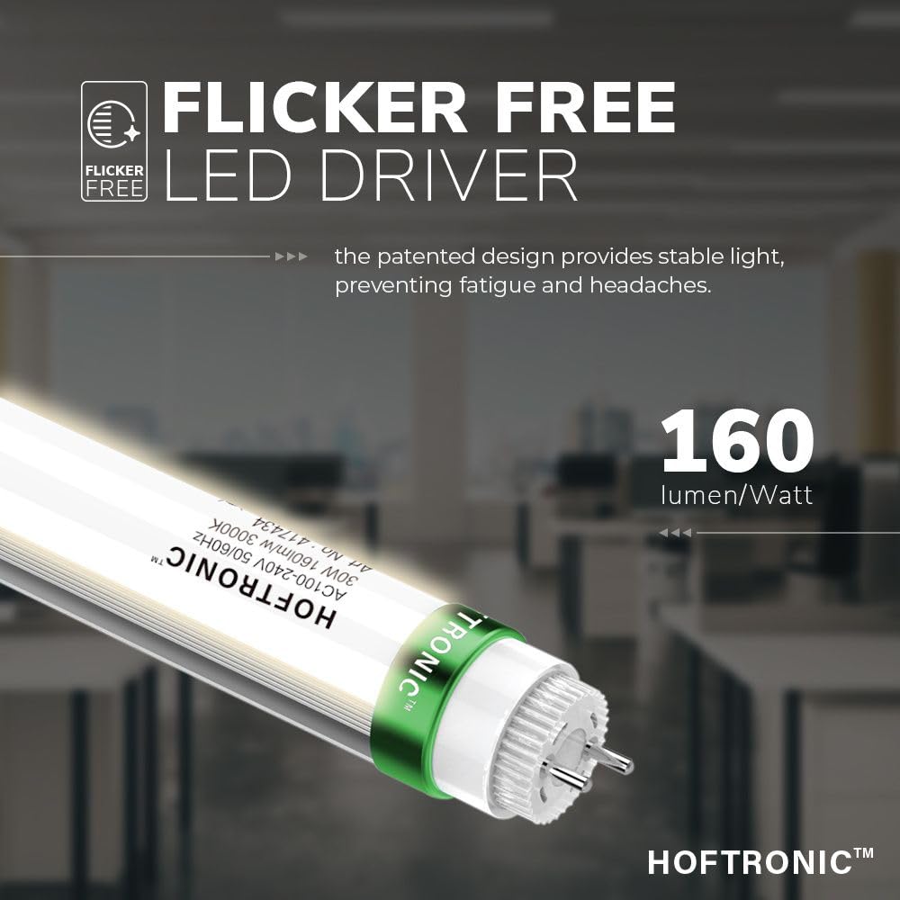 Hoftronic Feuchtraumleuchte 150cm 10x30W warmweiß