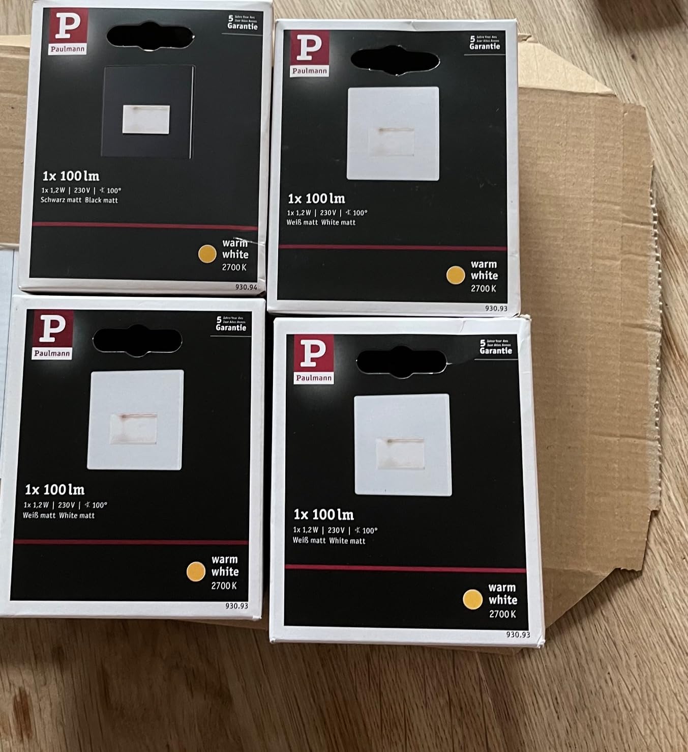 Paulmann Edge Quadro 93094 Wandeinbauleuchte Schwarz matt