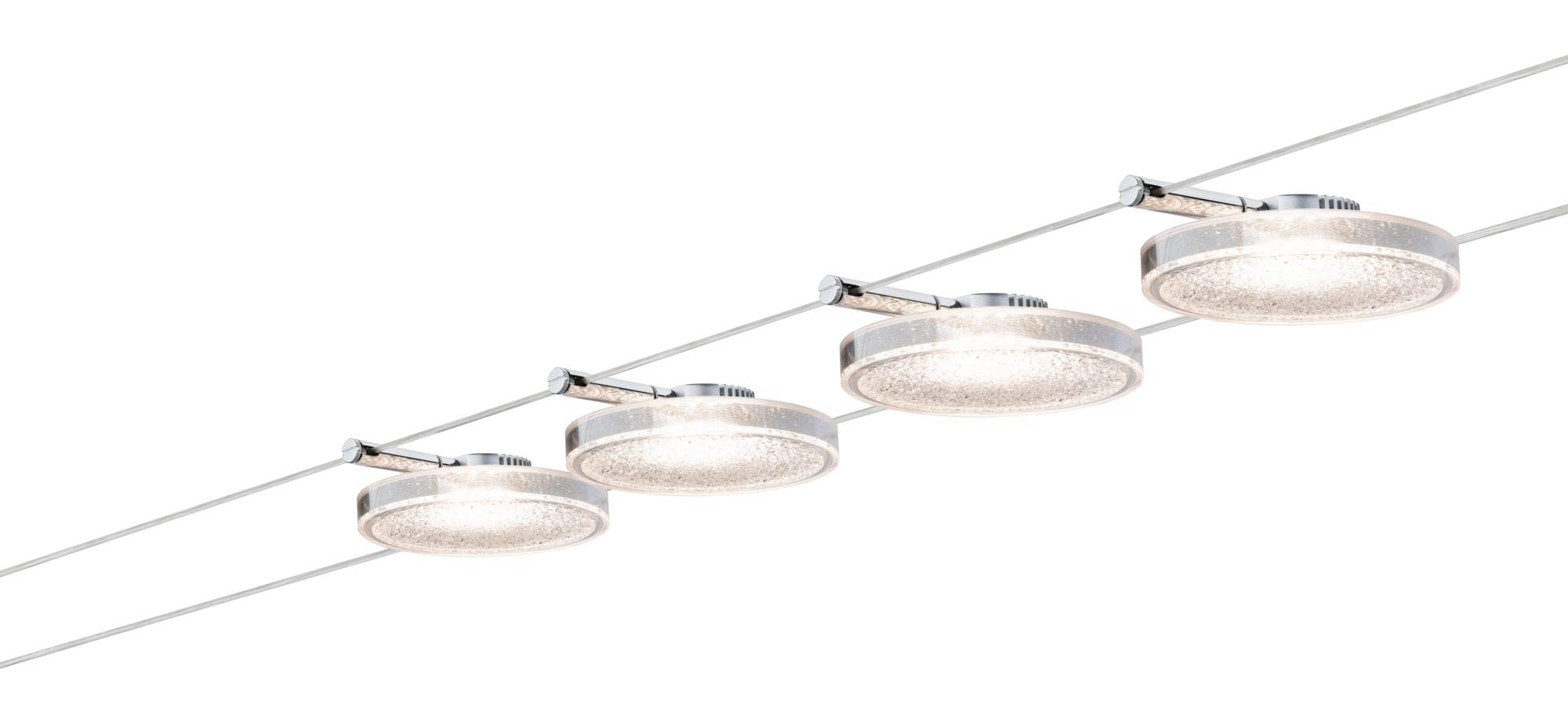 Paulmann DiscLED 2 50110 Seilleuchte Set Transparent 4x4W White