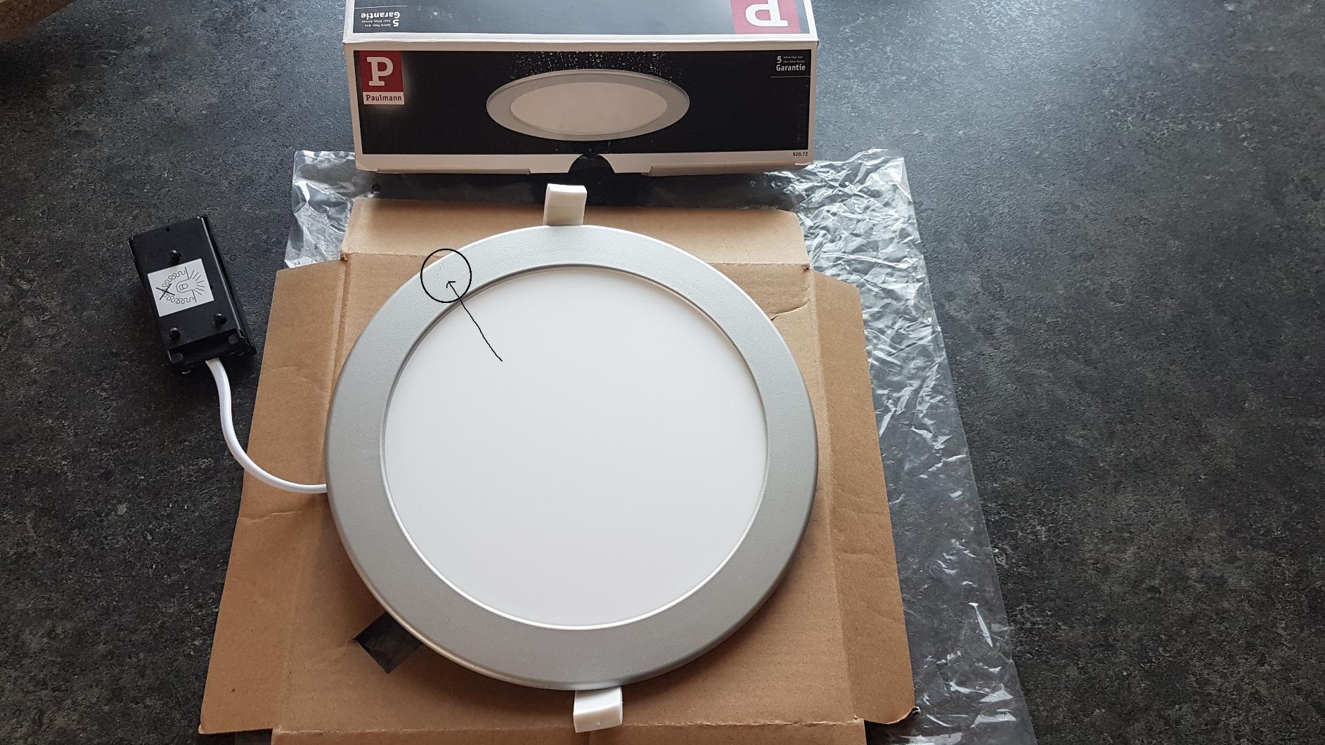Paulmann 92072 LED Einbaupanel rund 18W neutralweiß IP44