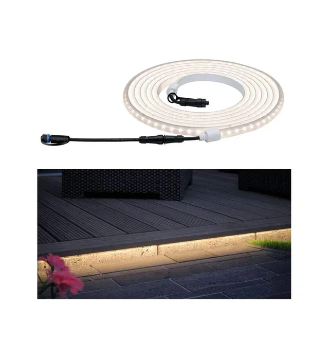 Paulmann Plug & Shine 94192 Stripe Außenleuchte Weiß 3000K
