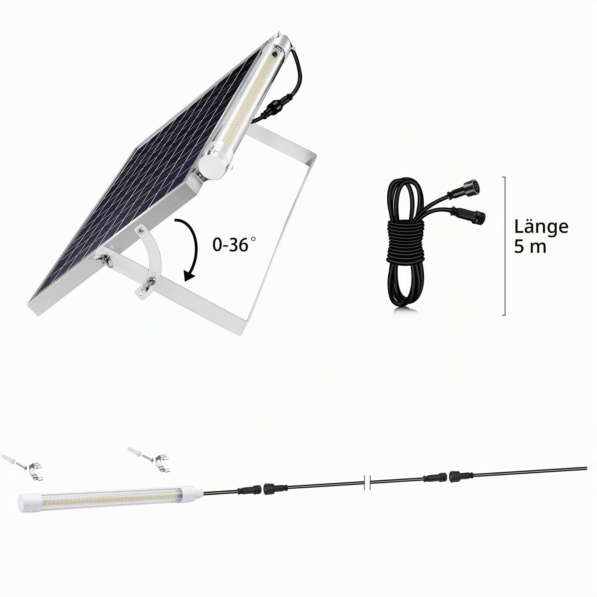 Phonar Solar-Fluter 10W Außenleuchte mit Fernbedienung IP65