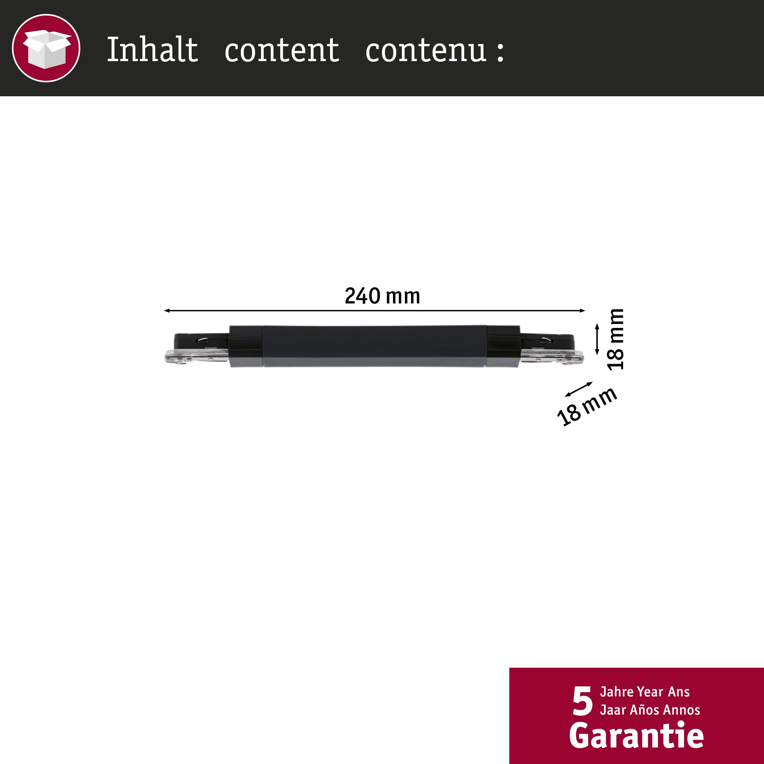Paulmann URail 95673 Schienenadapter Zigbee chrom matt