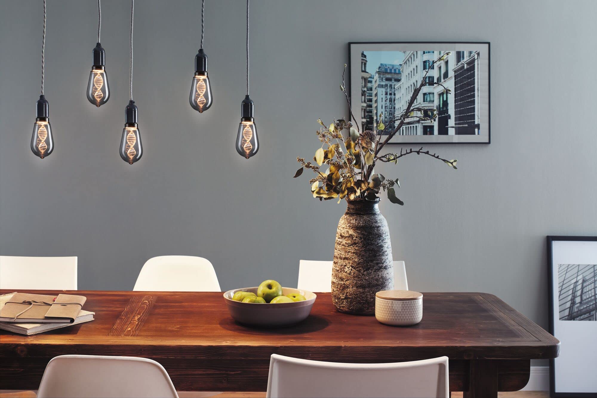 Paulmann 28886 Inner Glow LED Lampe E27 Kolben Rauchglas 1800K