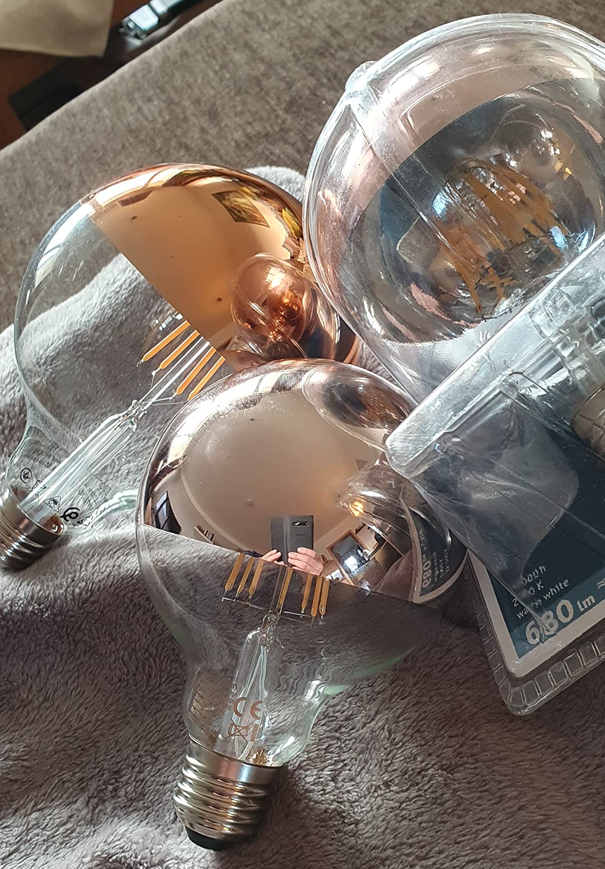 Paulmann 28457 Globe LED-Leuchtmittel E27 Kopfspiegel rosegold