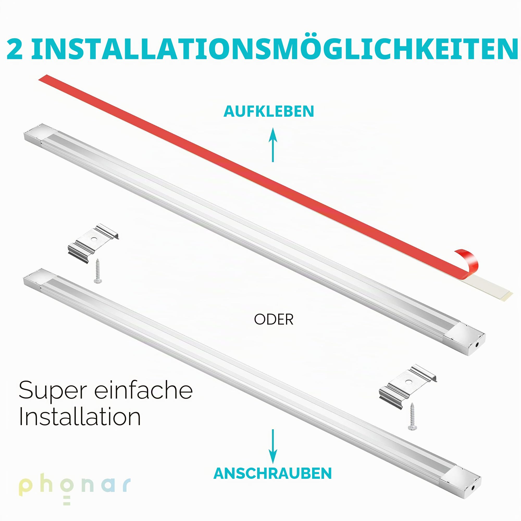 Phonar LED-Unterbauleuchte Küche 60cm dimmbar sensor