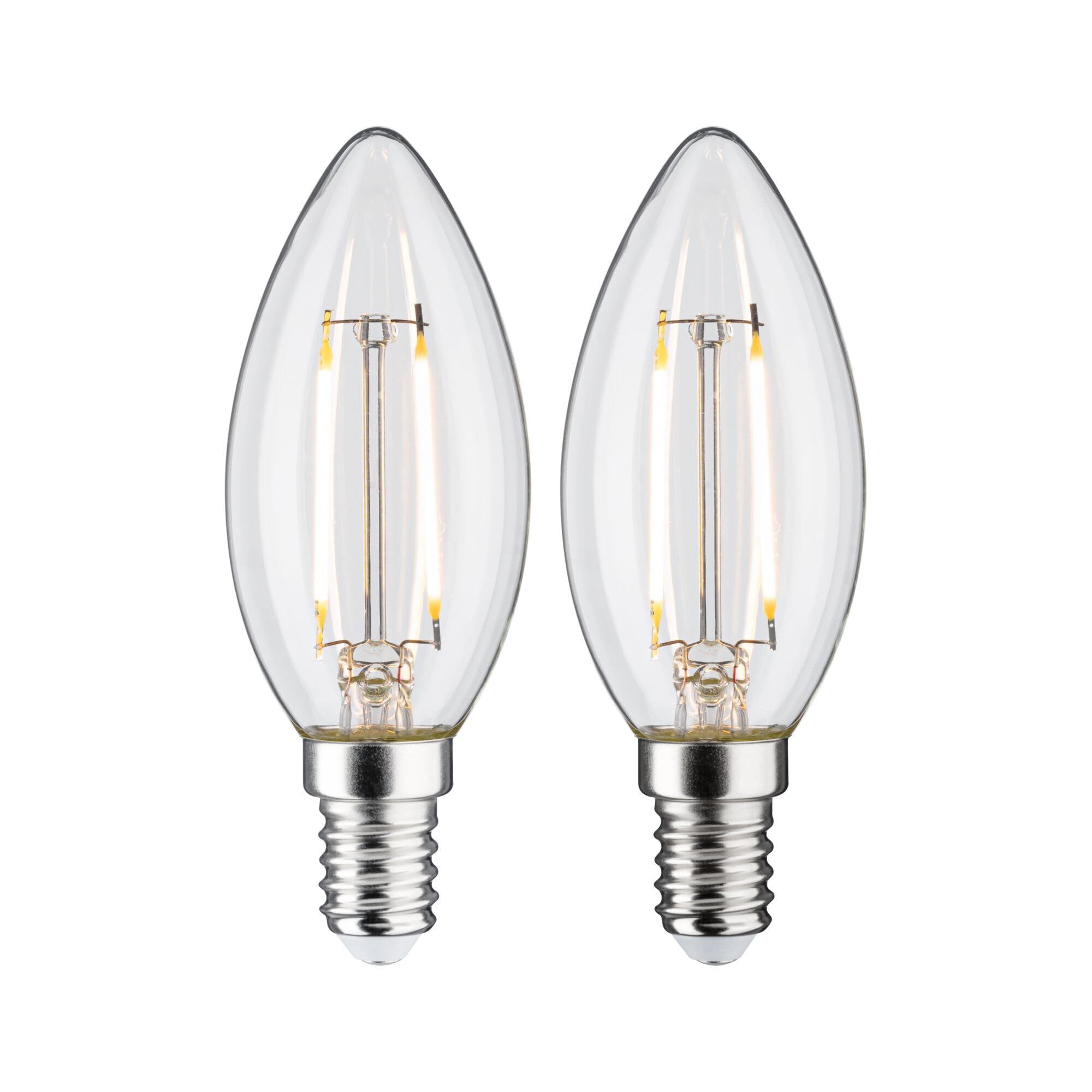 Paulmann 28855 LED Kerzenlampe E14 Filament warmweiß 2er-Set