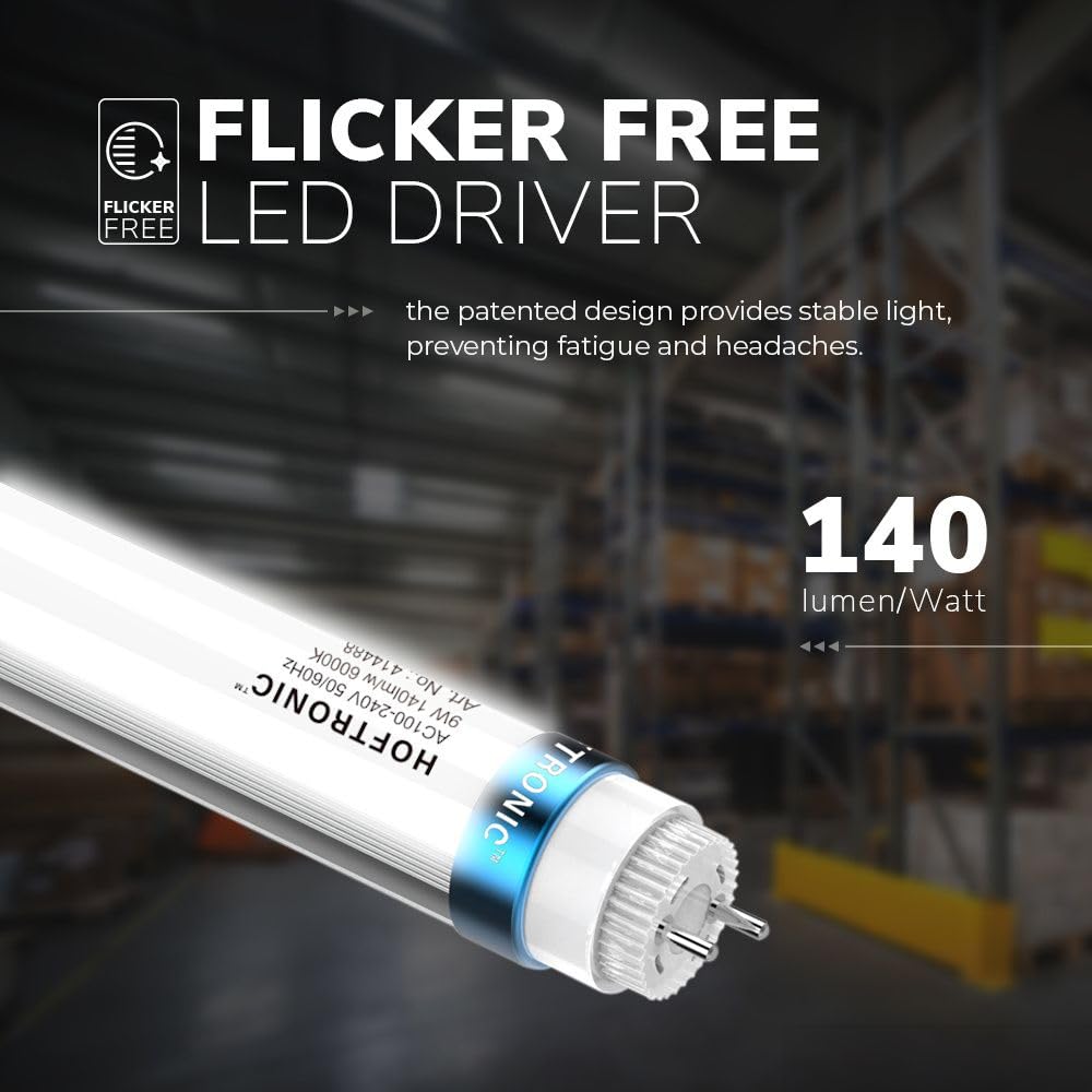 Hoftronic LED Röhre 60cm T8 G13 9W Tageslichtweiß 6000K