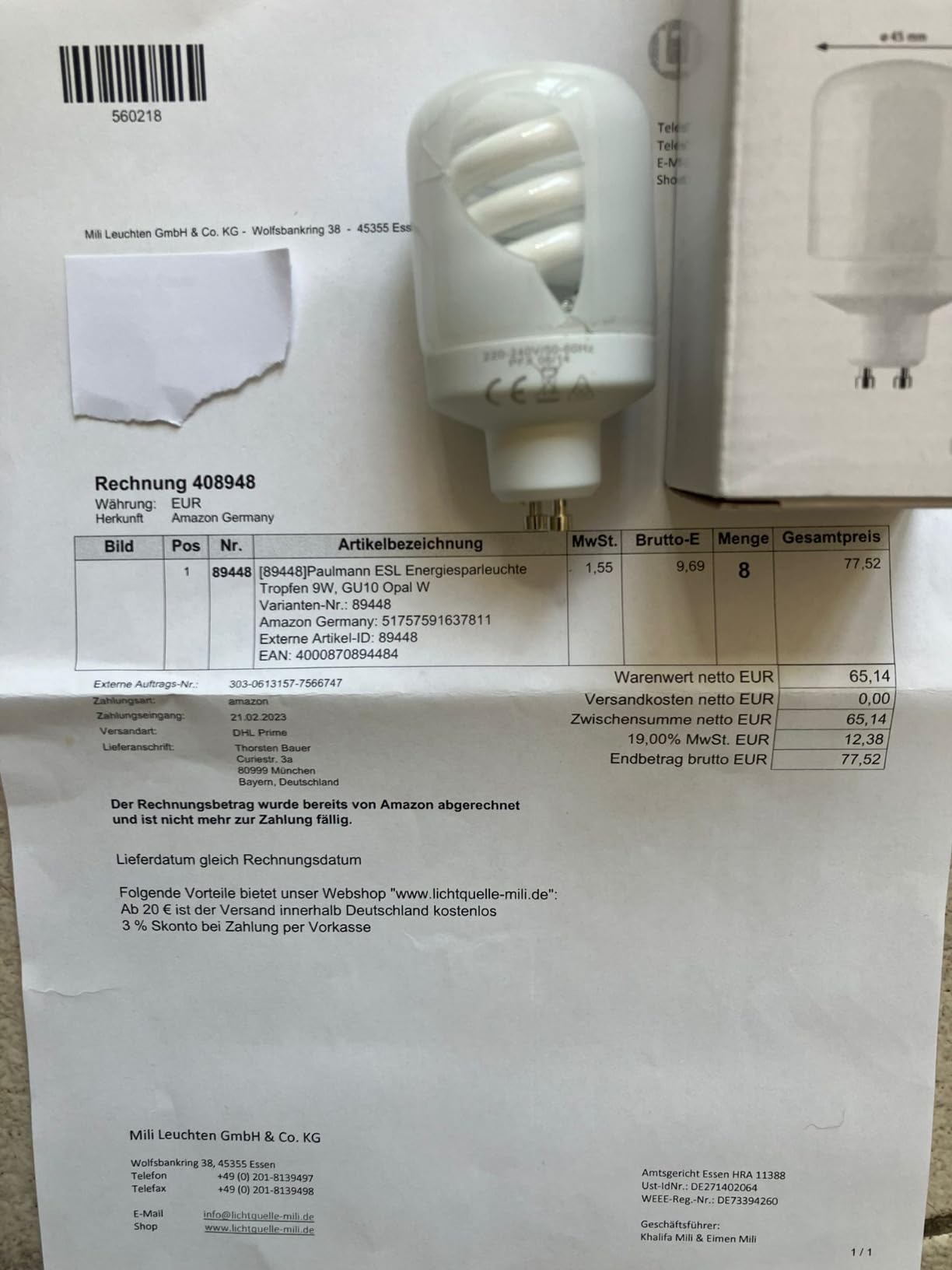 Paulmann LED-Reflektor GU10 6,5W warmweiß 3er-Pack