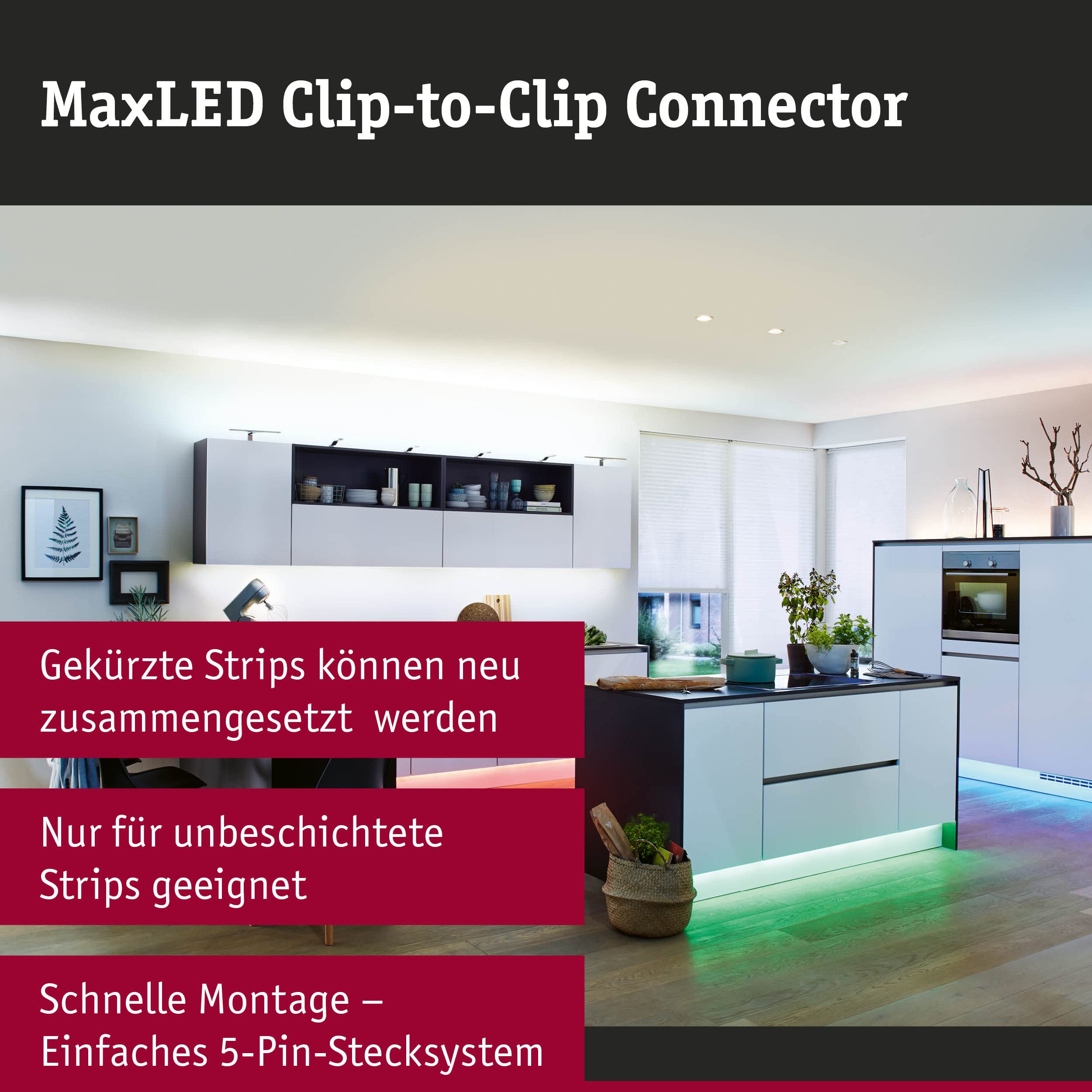 Paulmann 70618 MaxLED Clip-to-Clip Verbinder 2er-Pack