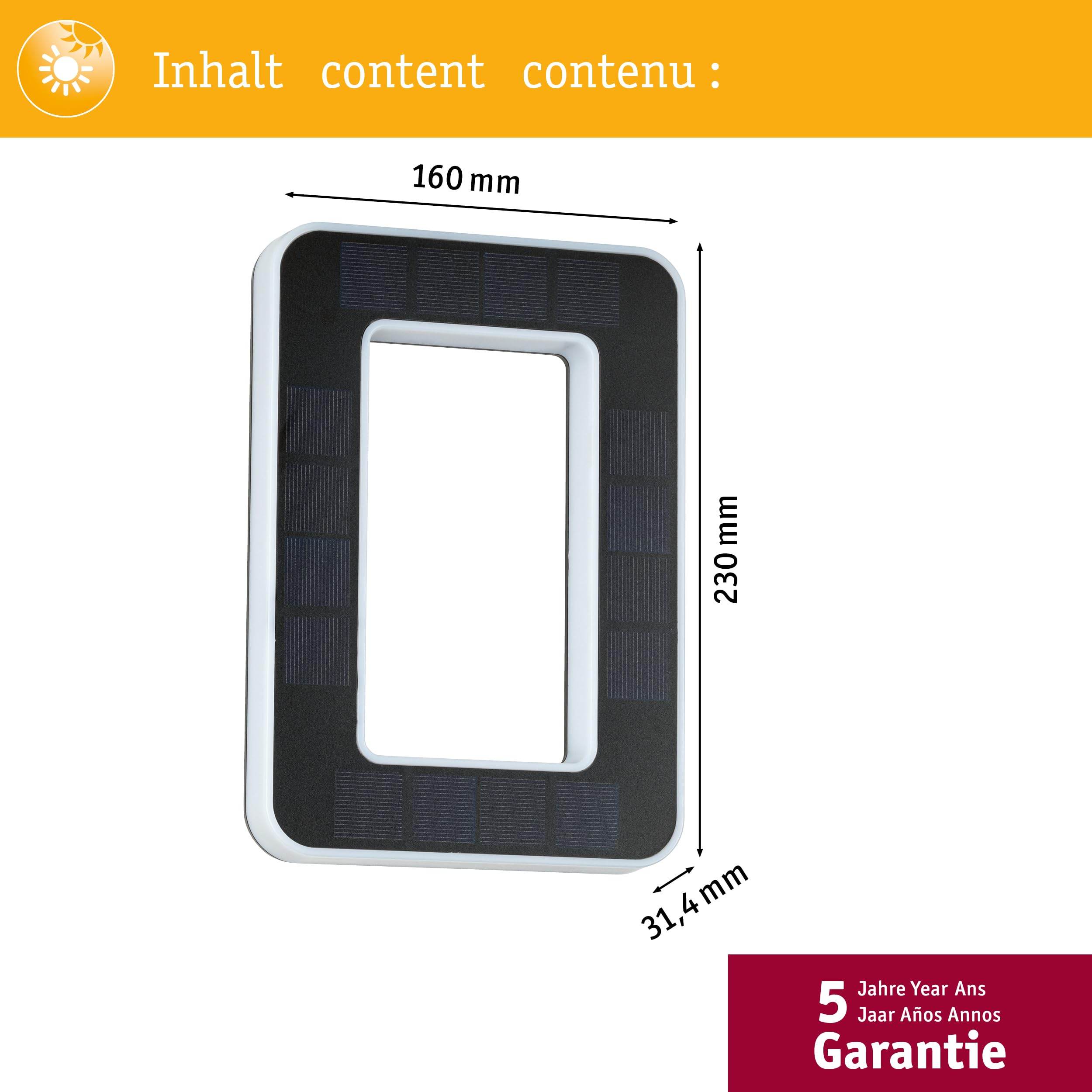 Paulmann 79851 Solar Hausnummer LED IP44 3000K schwarz