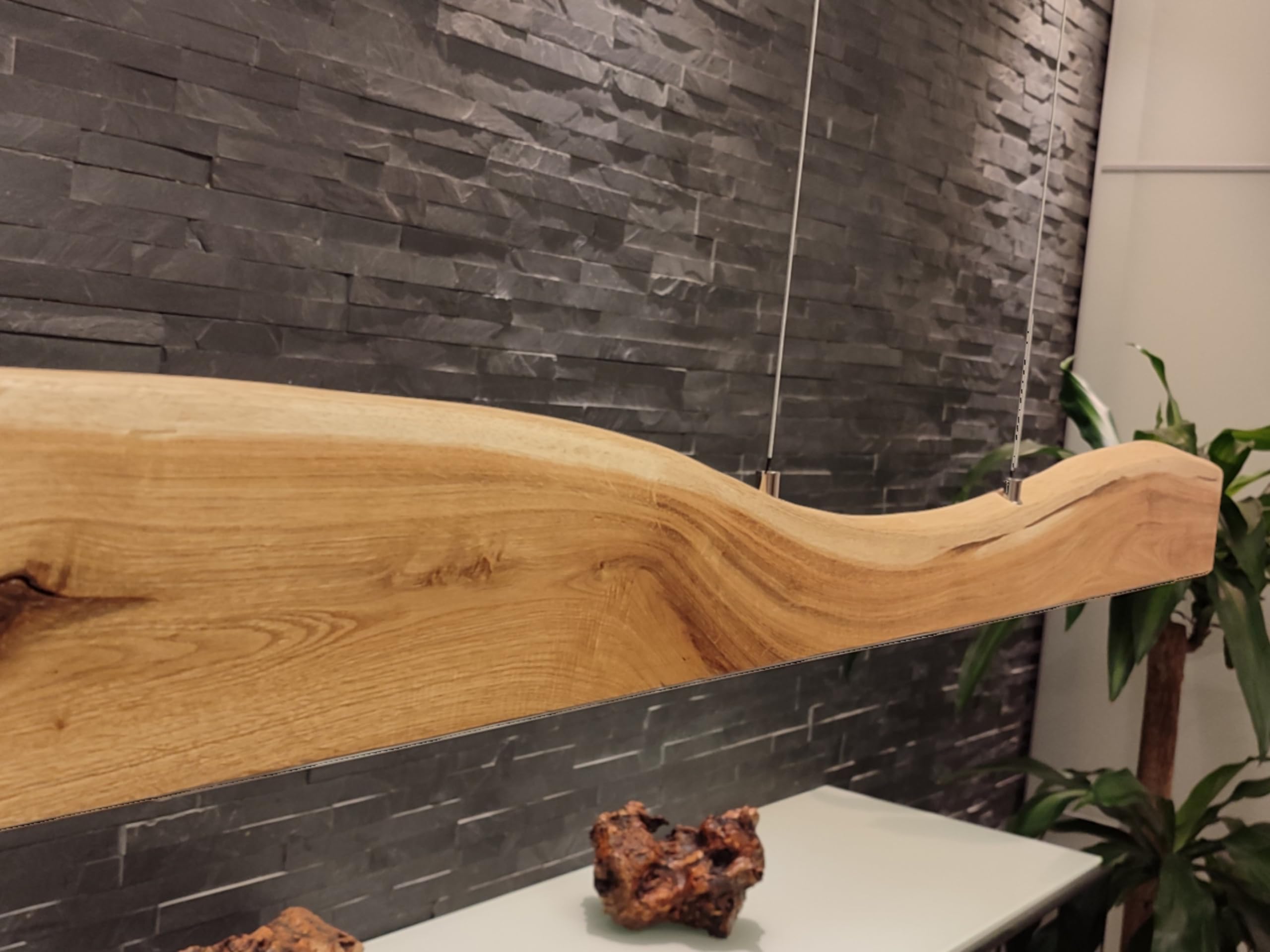 FRIESENLICHT Fona Hängeleuchte Eiche 120cm dimmbar